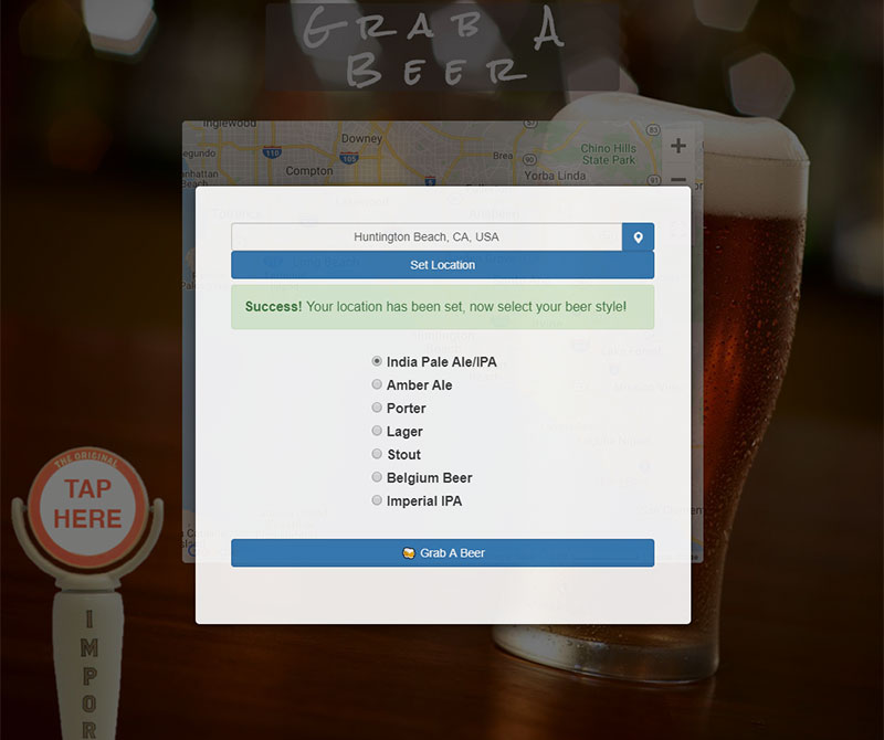 Grab A Beer Set Location