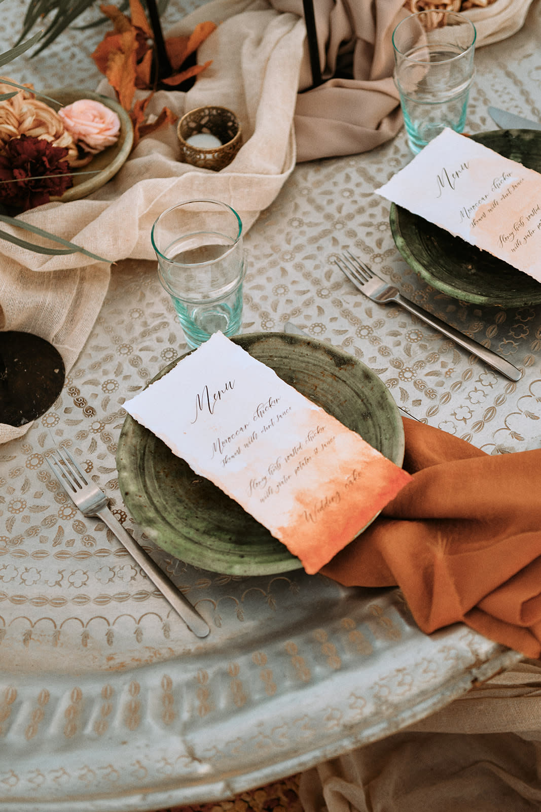 Morocco Wedding table setting