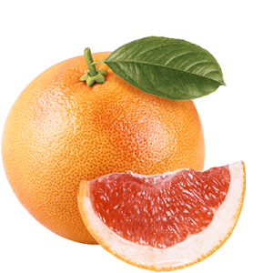 close up of a grapefruit