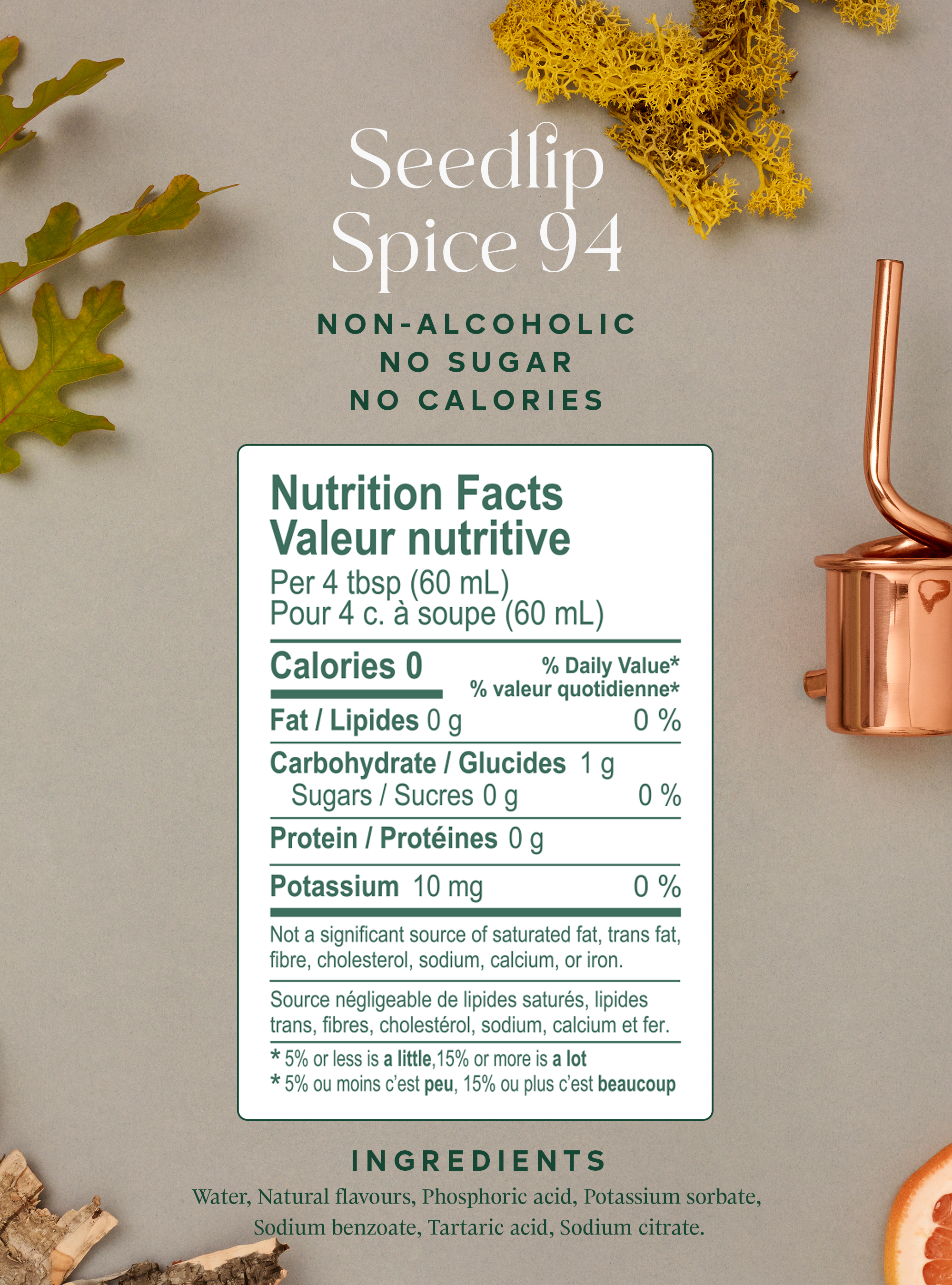 Seedlip Spice 94 Nutrition Facts