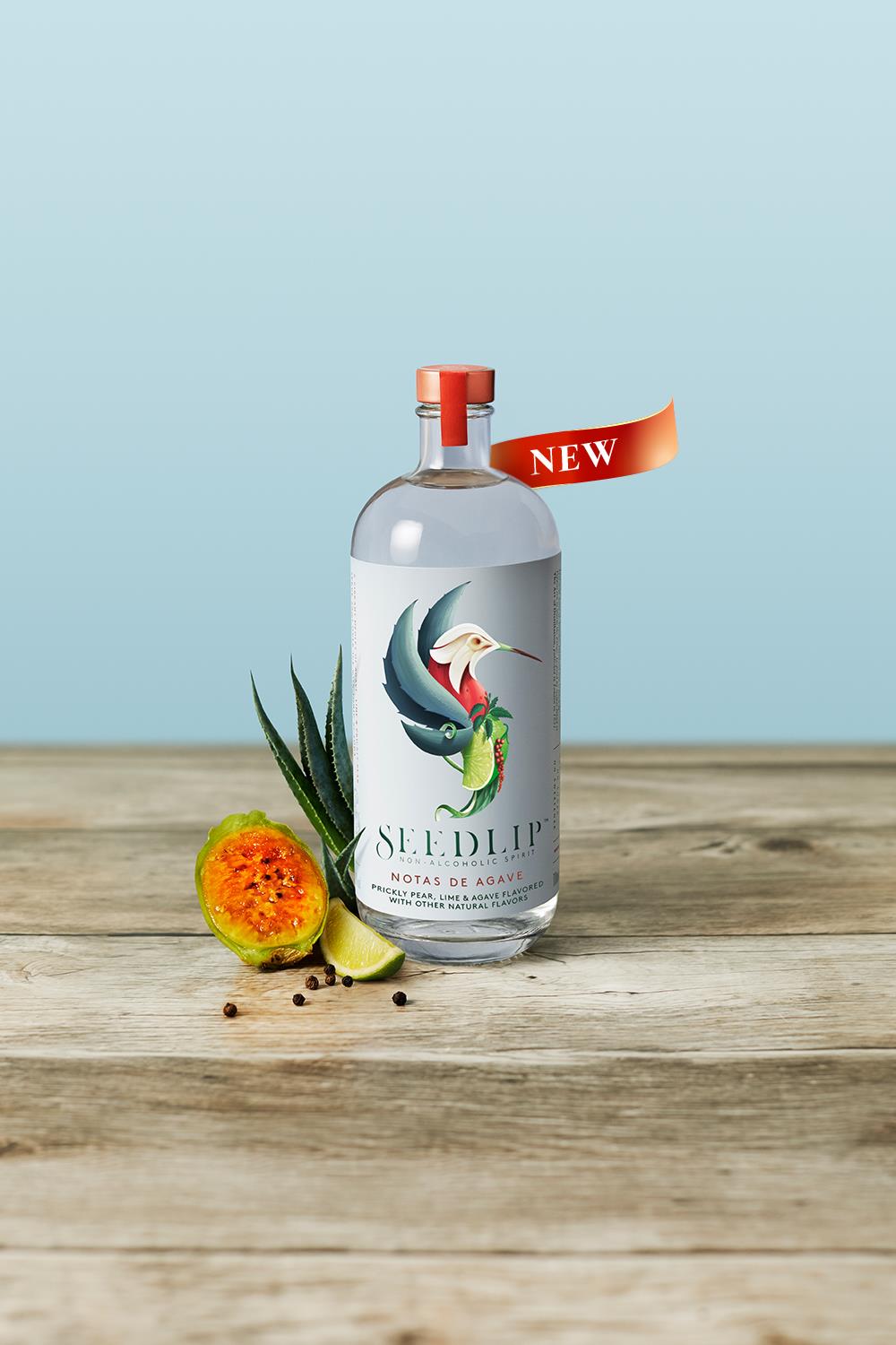 Une bouteille de seedlip Notas de Agave