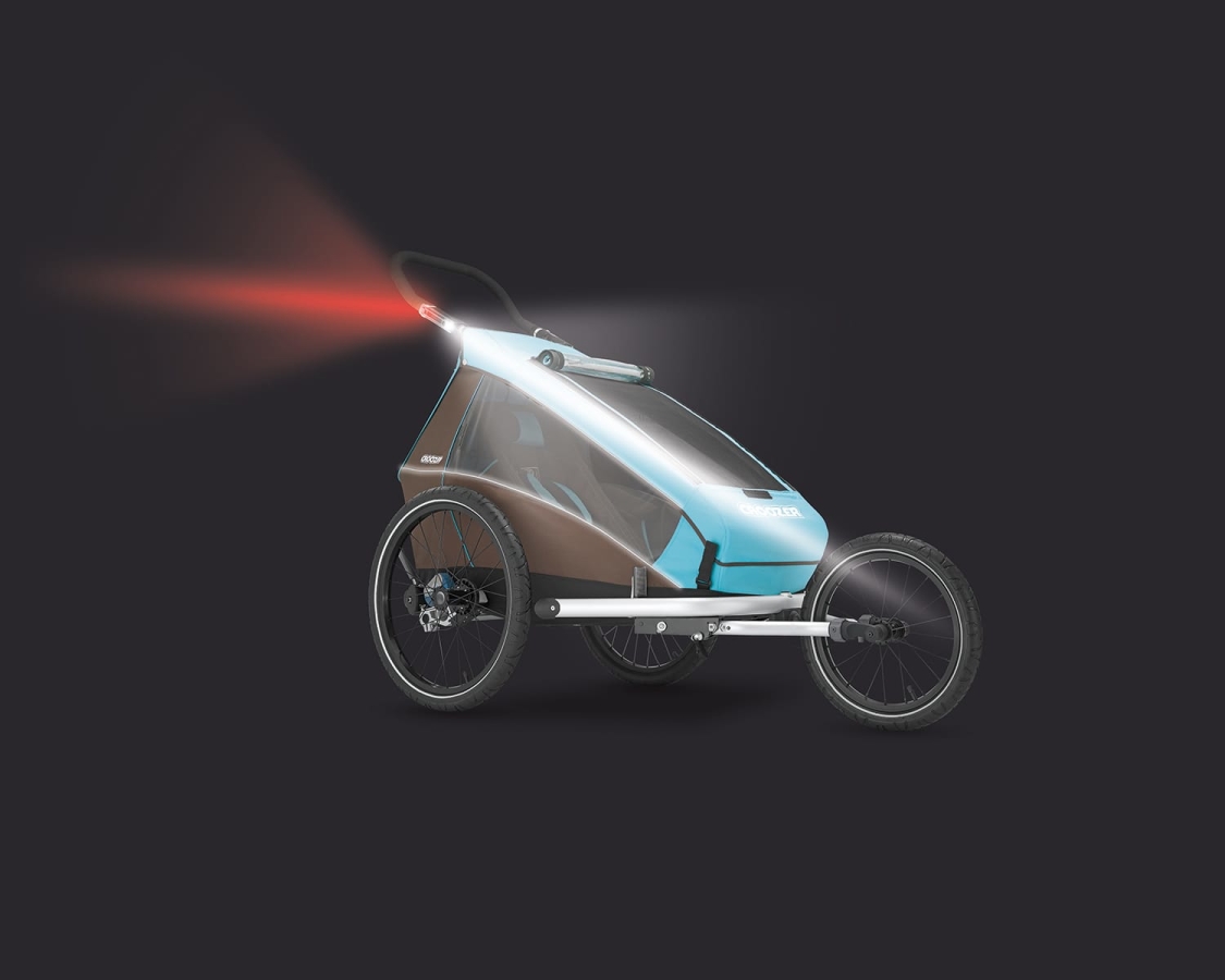 Handlebar with sensor-activated lighting system for one-seater