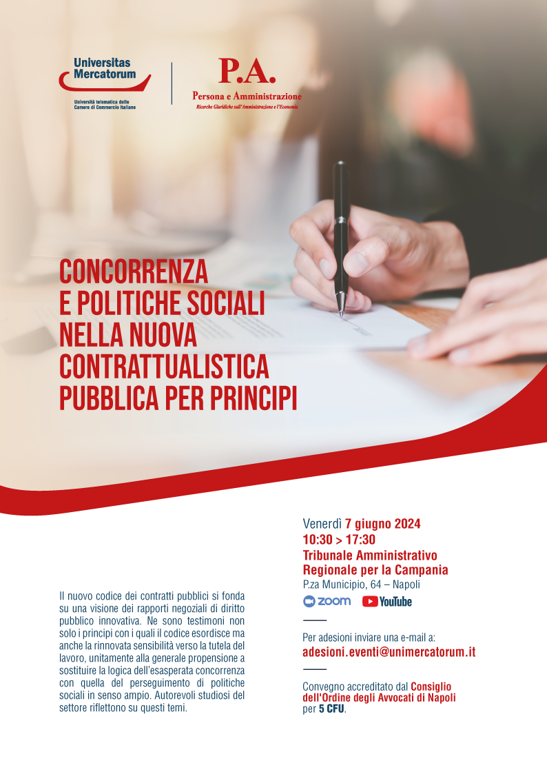 Concorrenza e politiche sociali nella nuova contrattualistica pubblica per principi