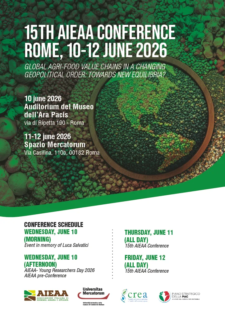 15° Conferenza Annuale AIEAA - Global agri-food value chains in a changing geopolitical order: towards new equilibria?