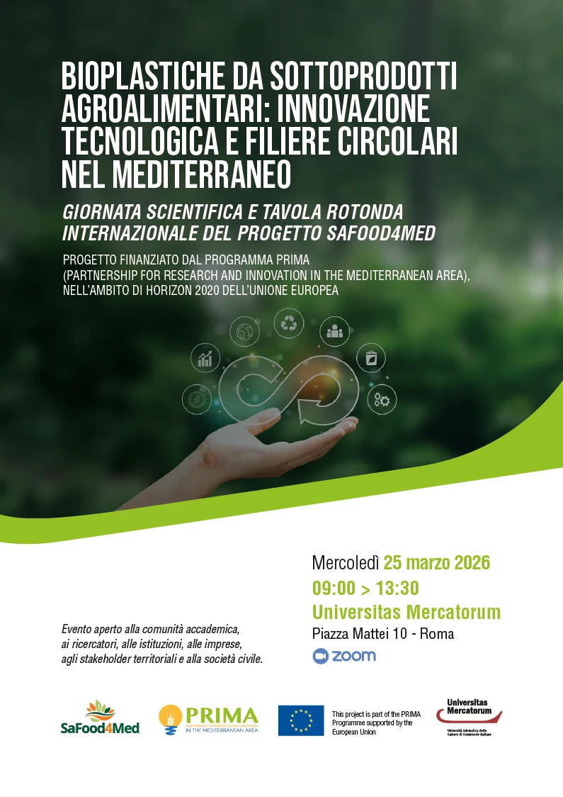 Bioplastiche da sottoprodotti agroalimentari: innovazione tecnologica e filiere circolari nel mediterraneo 