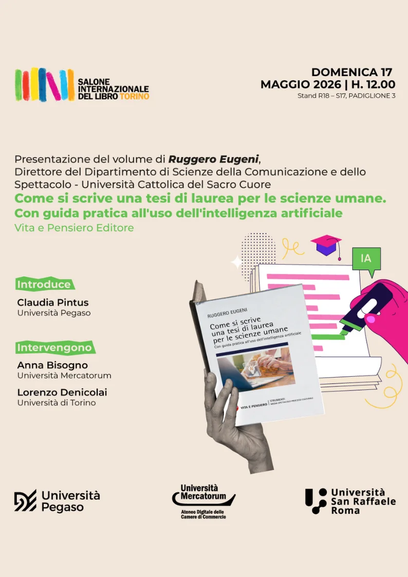 Salone Internazionale del libro di Torino 2026 | Presentazione del volume "Come si scrive una tesi di laurea per le scienze umane"
