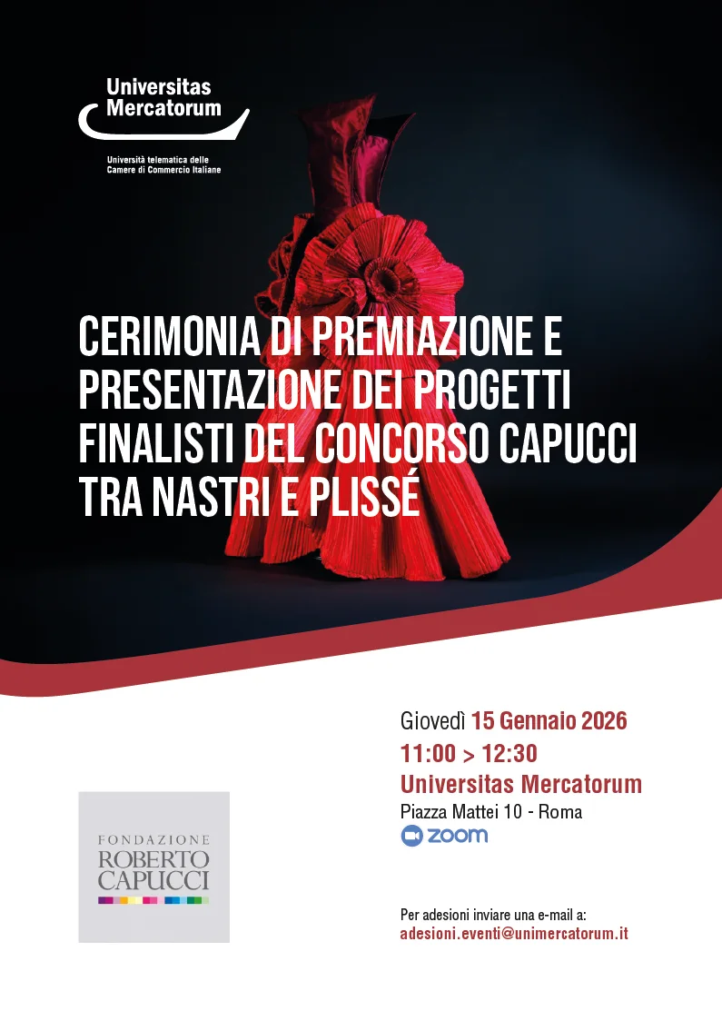 CERIMONIA DI PREMIAZIONE E PRESENTAZIONE DEI PROGETTI FINALISTI DEL CONCORSO CAPUCCI TRA NASTRI E PLISSÉ