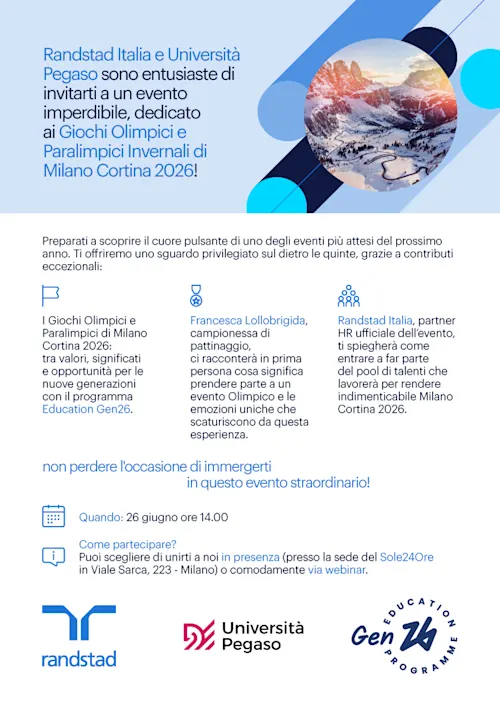Recruiting Event – Randstad & Milano Cortina 2026
