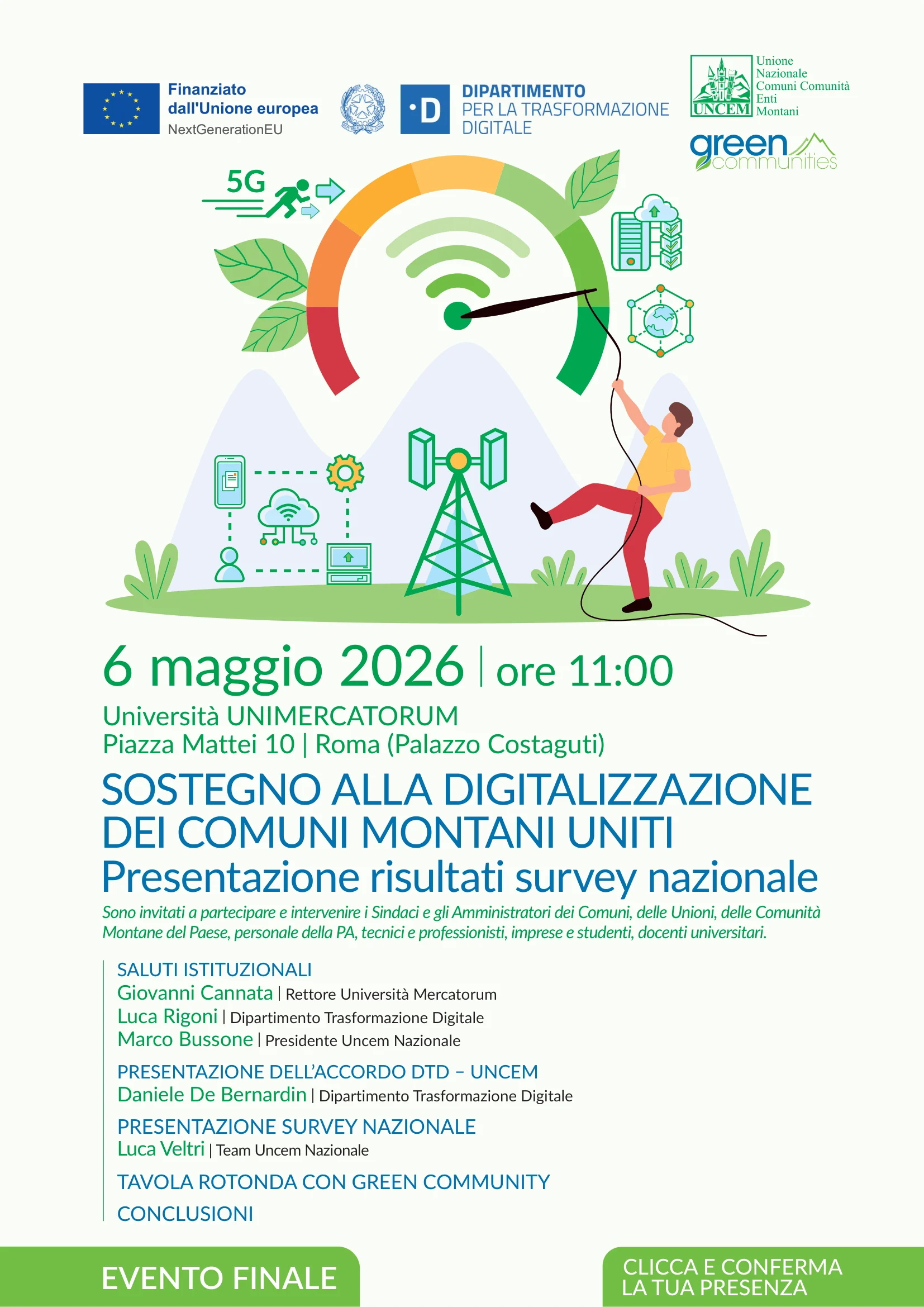 Sostegno alla digitalizzazione dei montani uniti - Presentazione risultati survey nazionale