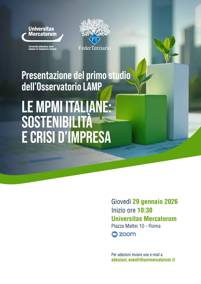 Presentazione del primo studio dell’Osservatorio LAMP: LE MPMI ITALIANE: SOSTENIBILITÀ E CRISI D’IMPRESA