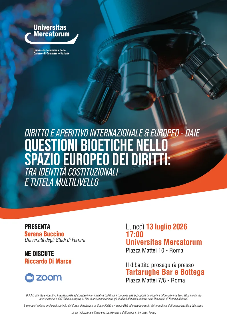 Diritto e aperitivo internazionale & Europeo - DAIE