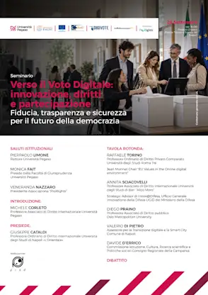 Innovazione, diritti e partecipazione  Fiducia, trasparenza e sicurezza per il futuro della democrazia