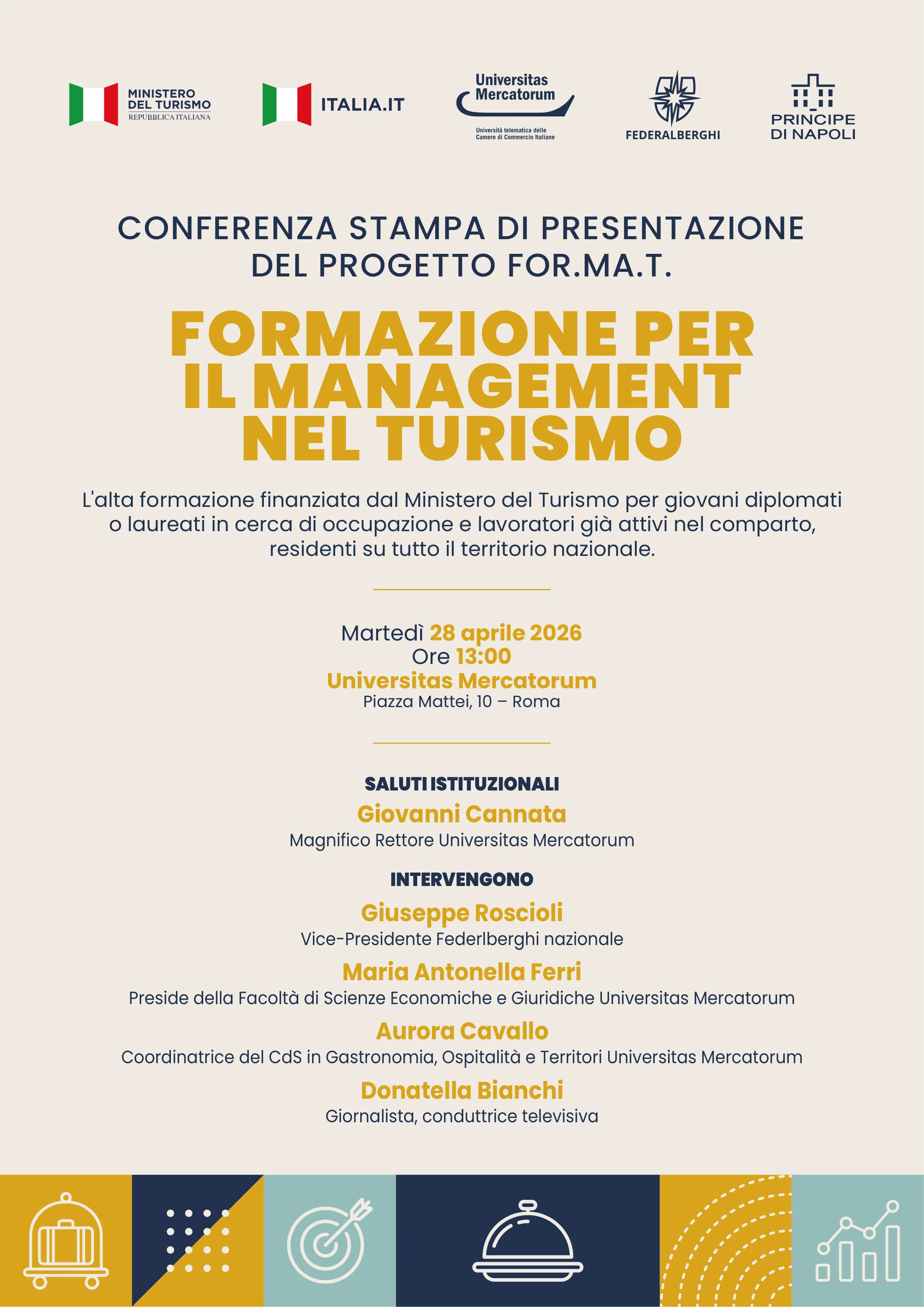 Conferenza stampa di presentazione del Progetto FOR.MA.T. - Formazione per il Management nel Turismo