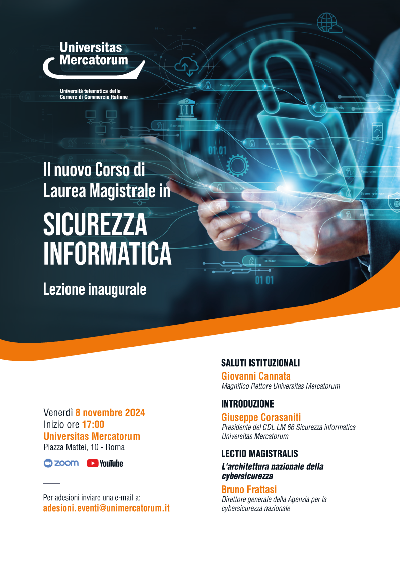 Lezione Inaugurale | Il nuovo corso di Laurea Magistrale in Sicurezza Informatica