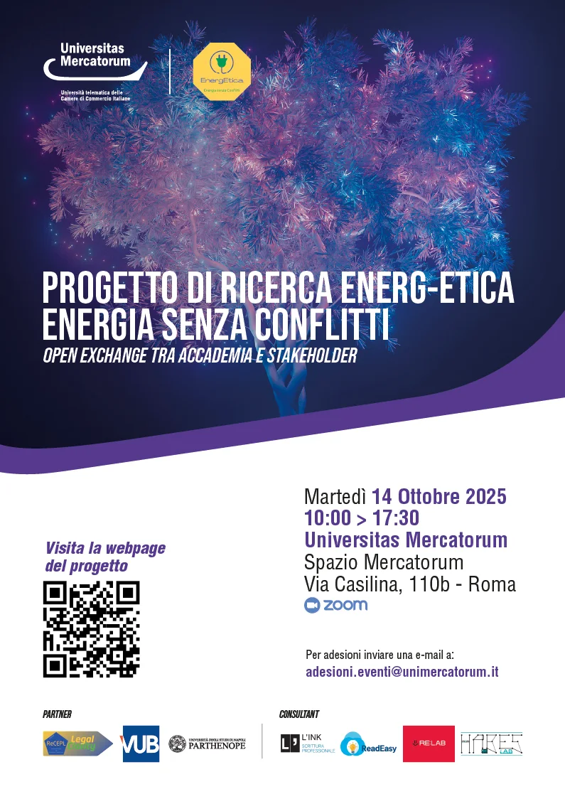Progetto di Ricerca Energe-etica | Energia senza conflitti | Open exchange tra accademia e stakeholder