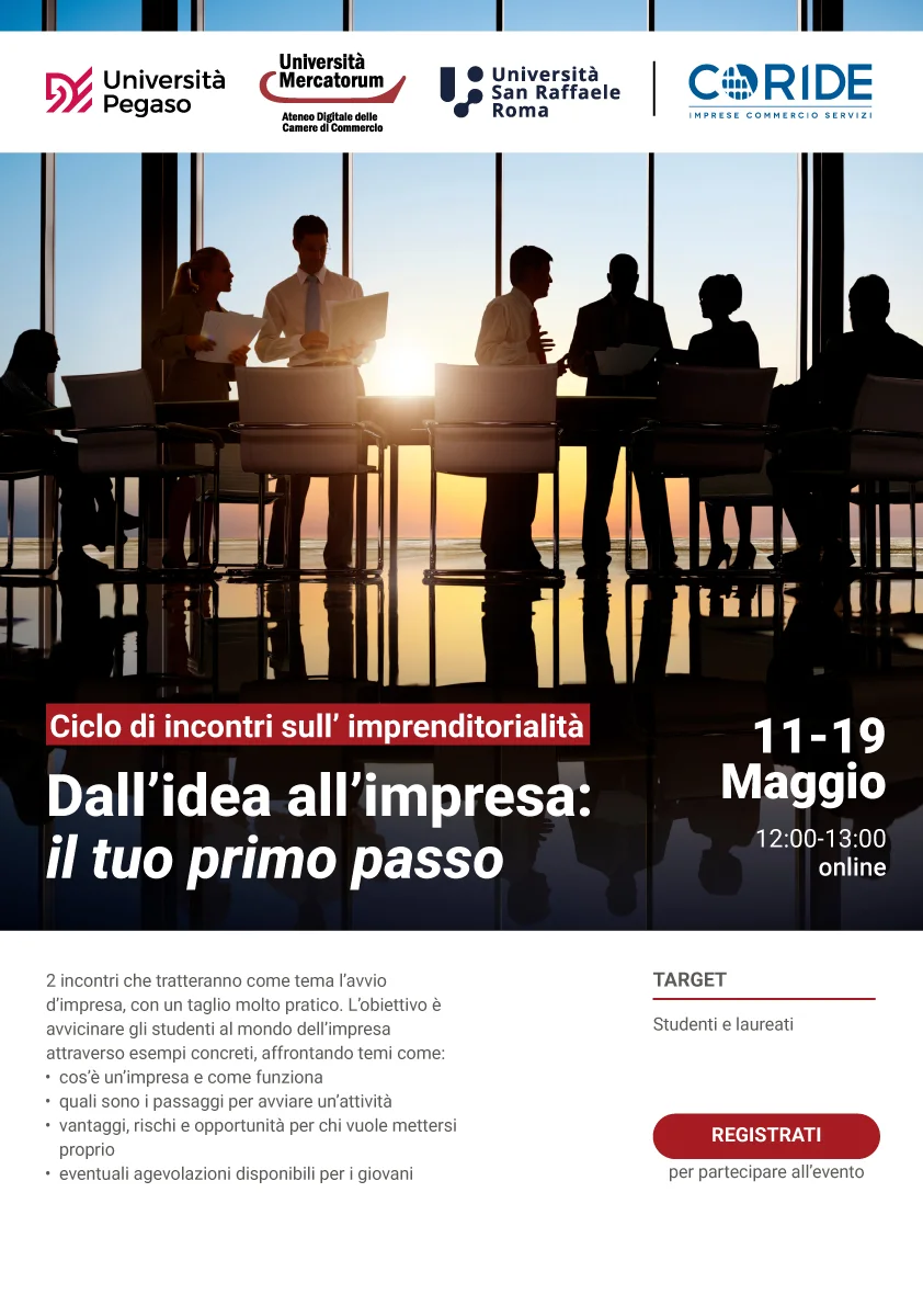 Dall’idea all’impresa: il tuo primo passo - Ciclo di incontri sull’imprenditorialità