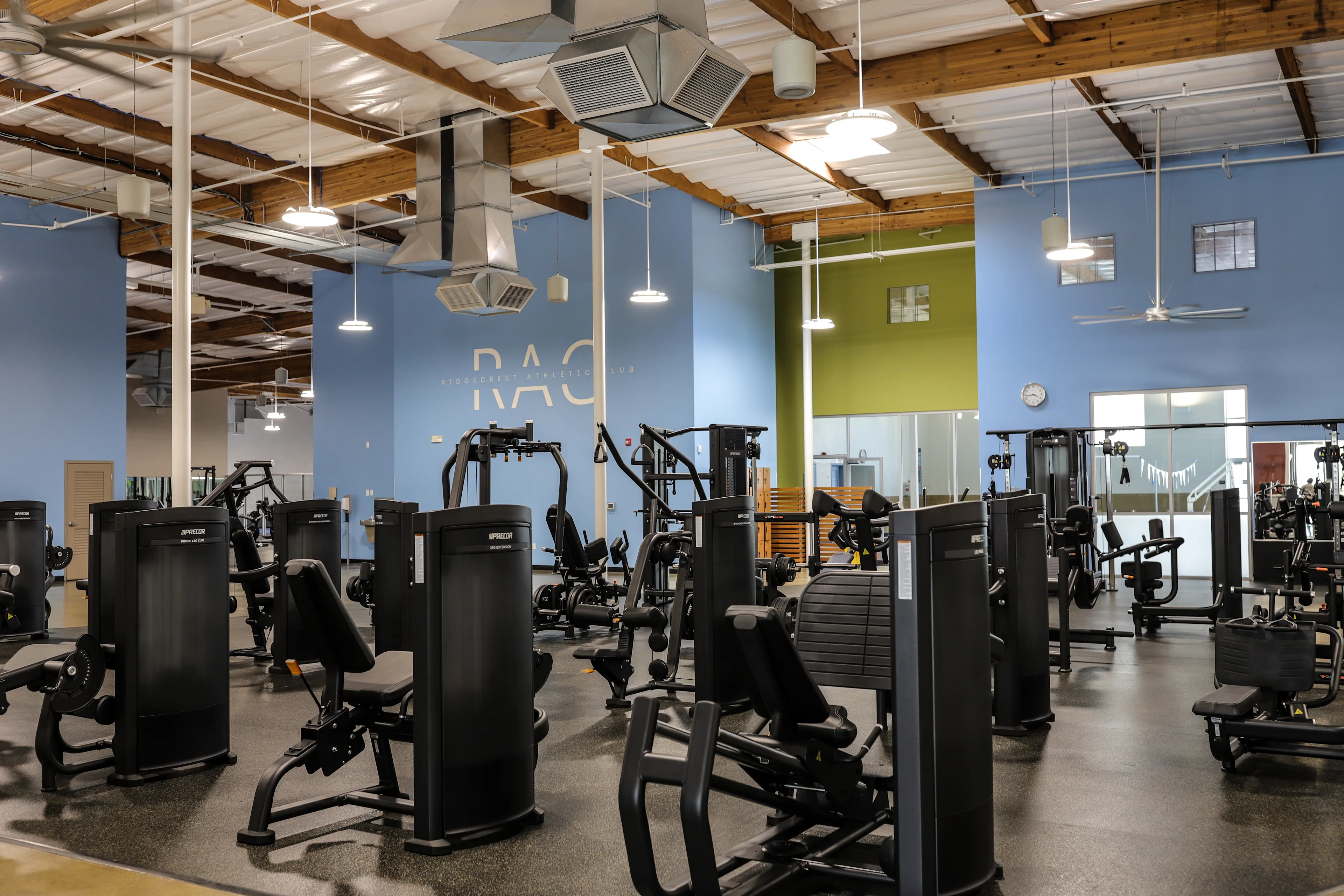 Ridgecrest Athletic Club Interior and Logo