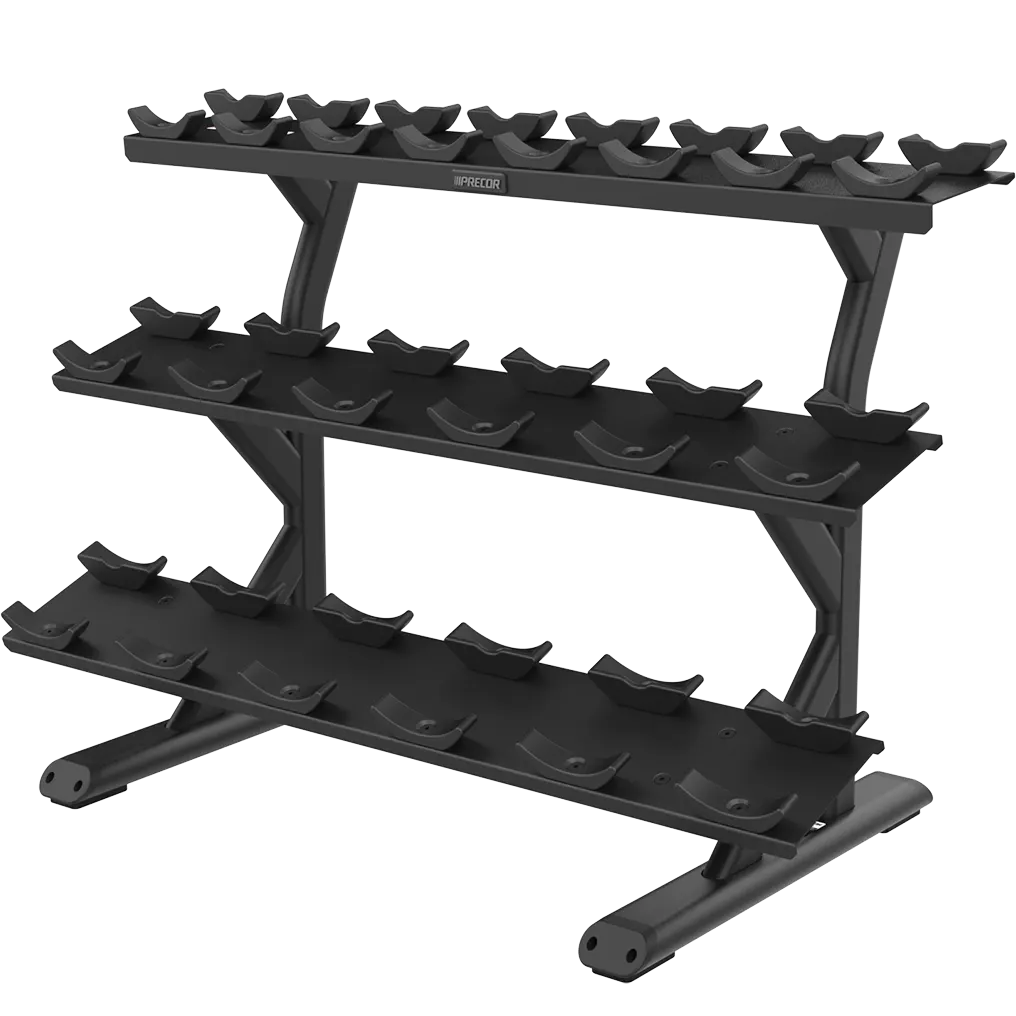 VBR6814 - 3 Tier, 10 Pair Saddle Dumbbell Rack