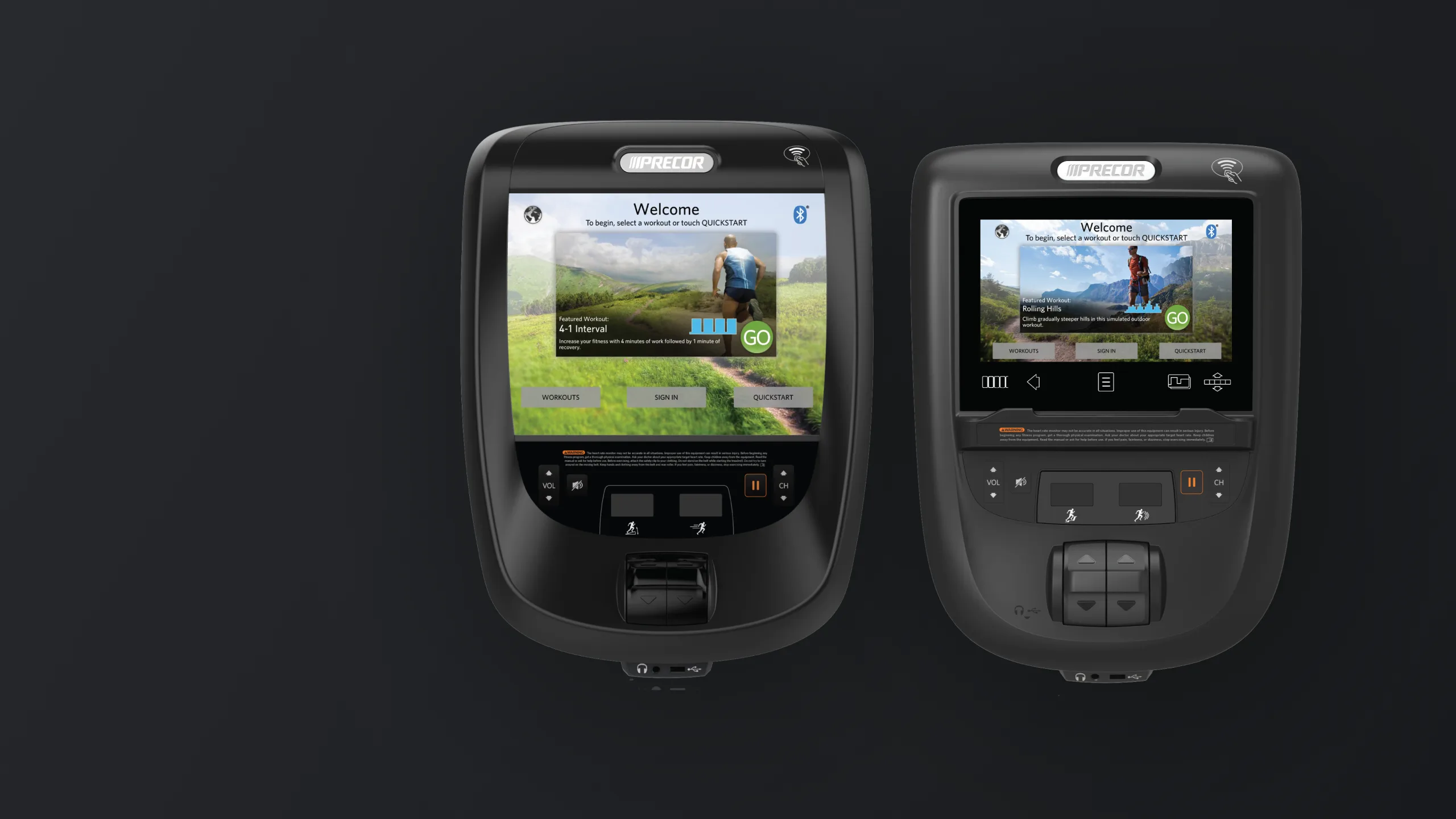 Precor P82 & P62 Touchscreen Consoles