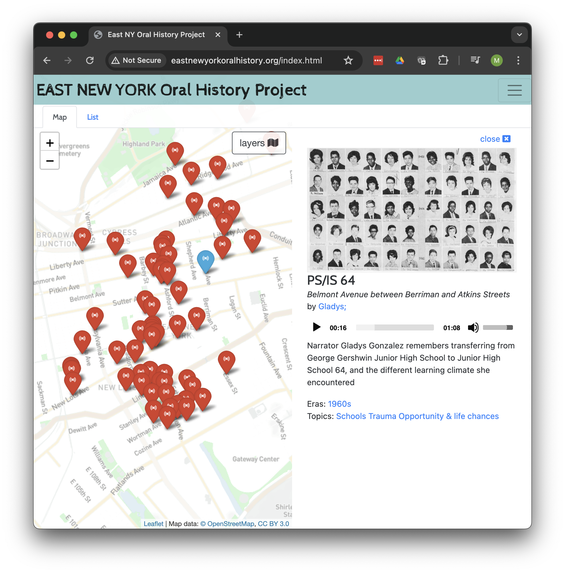 East New York Oral History Project - Interactive Map