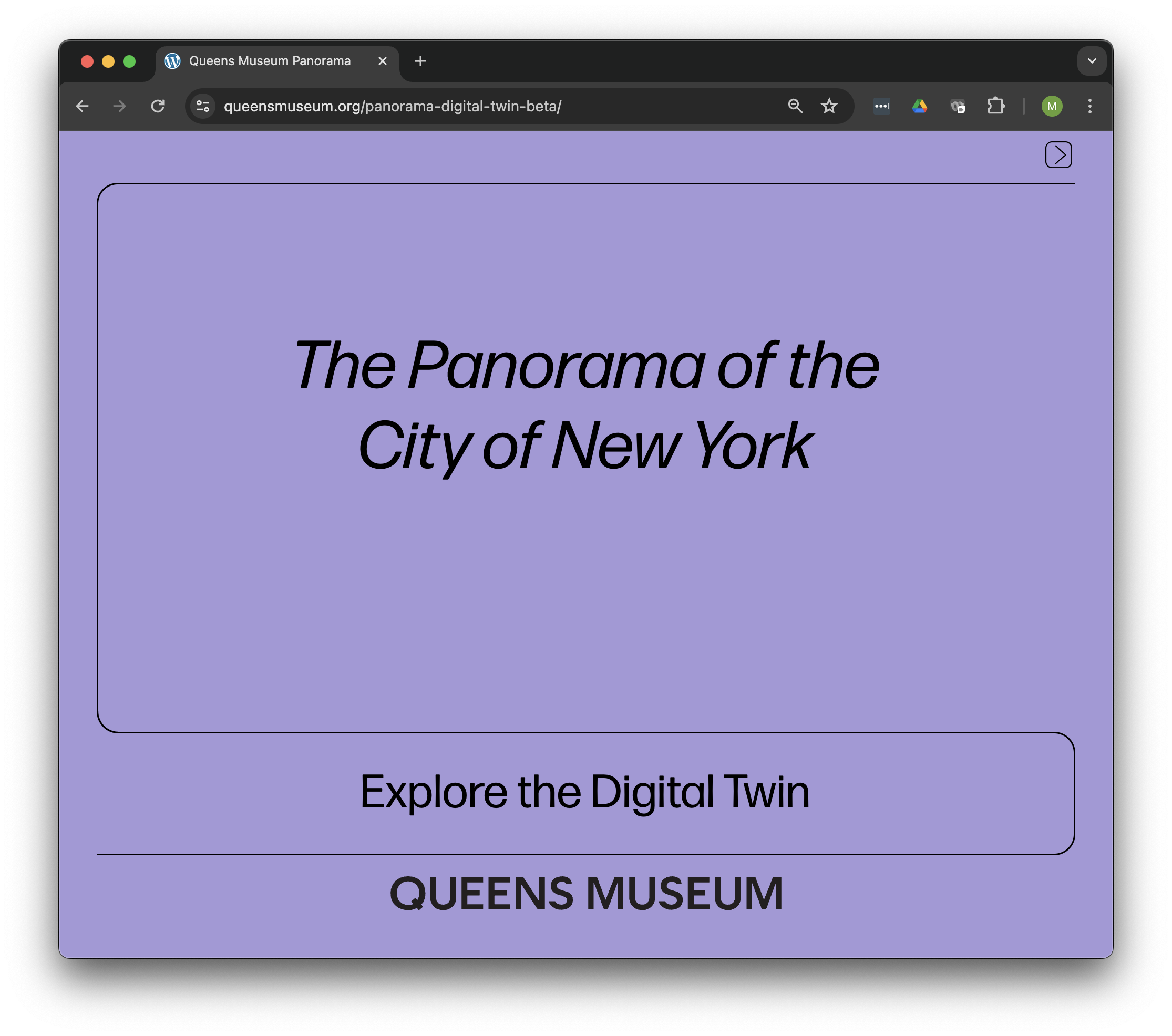 Queens Museum Panorama - Opening Page