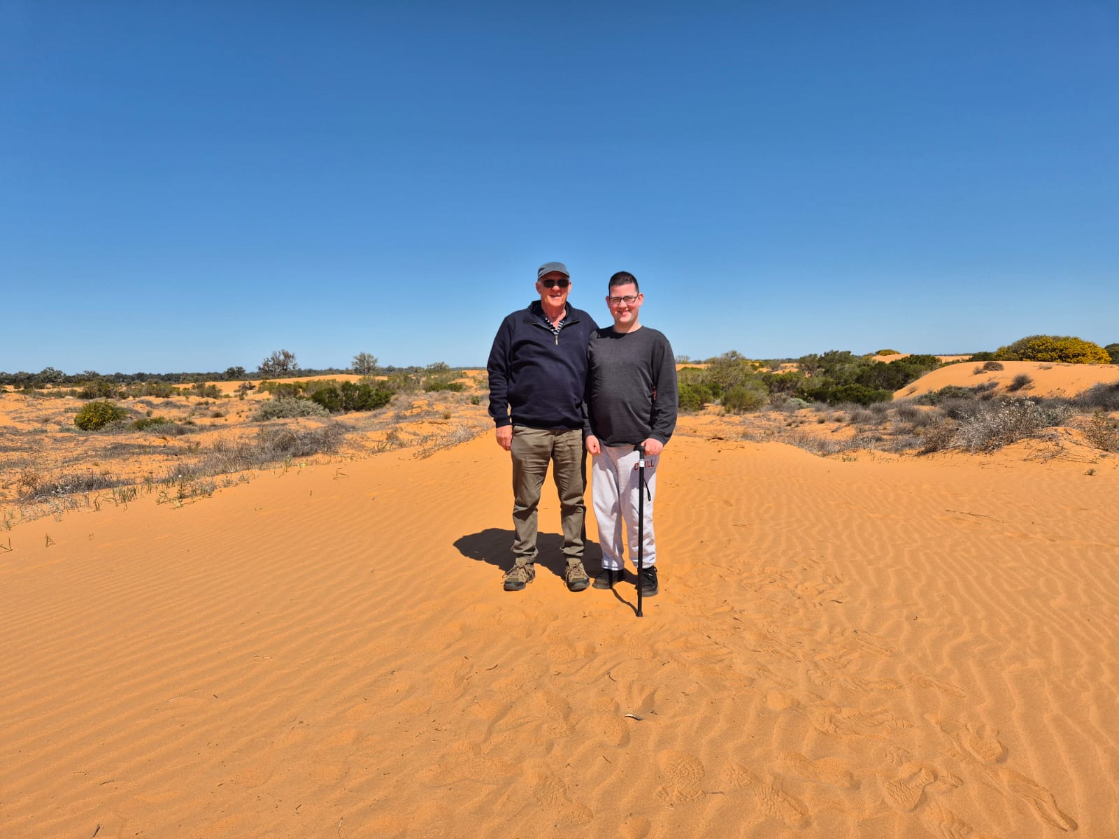 Wyatt in sand dunes