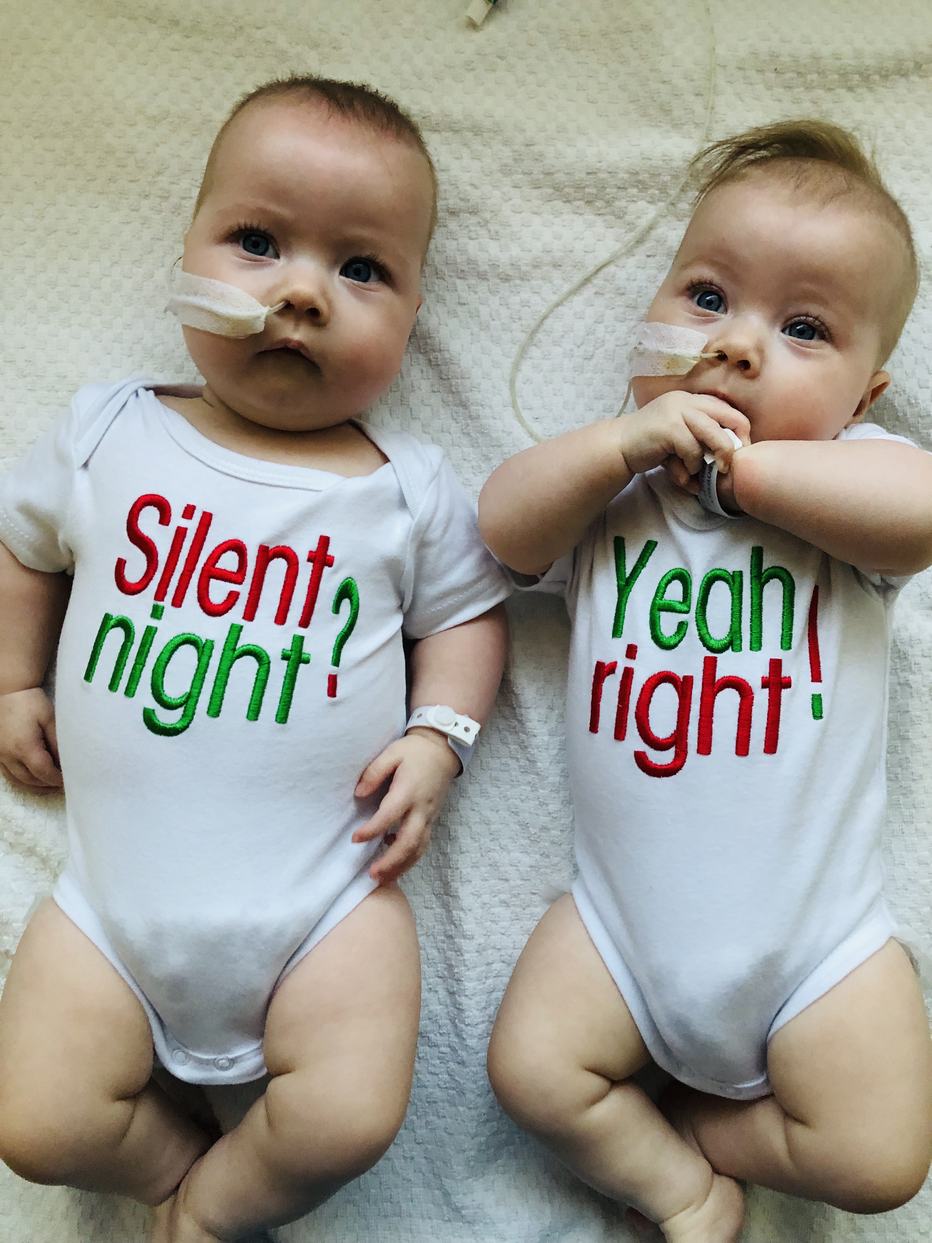Maisey and Stella newborns