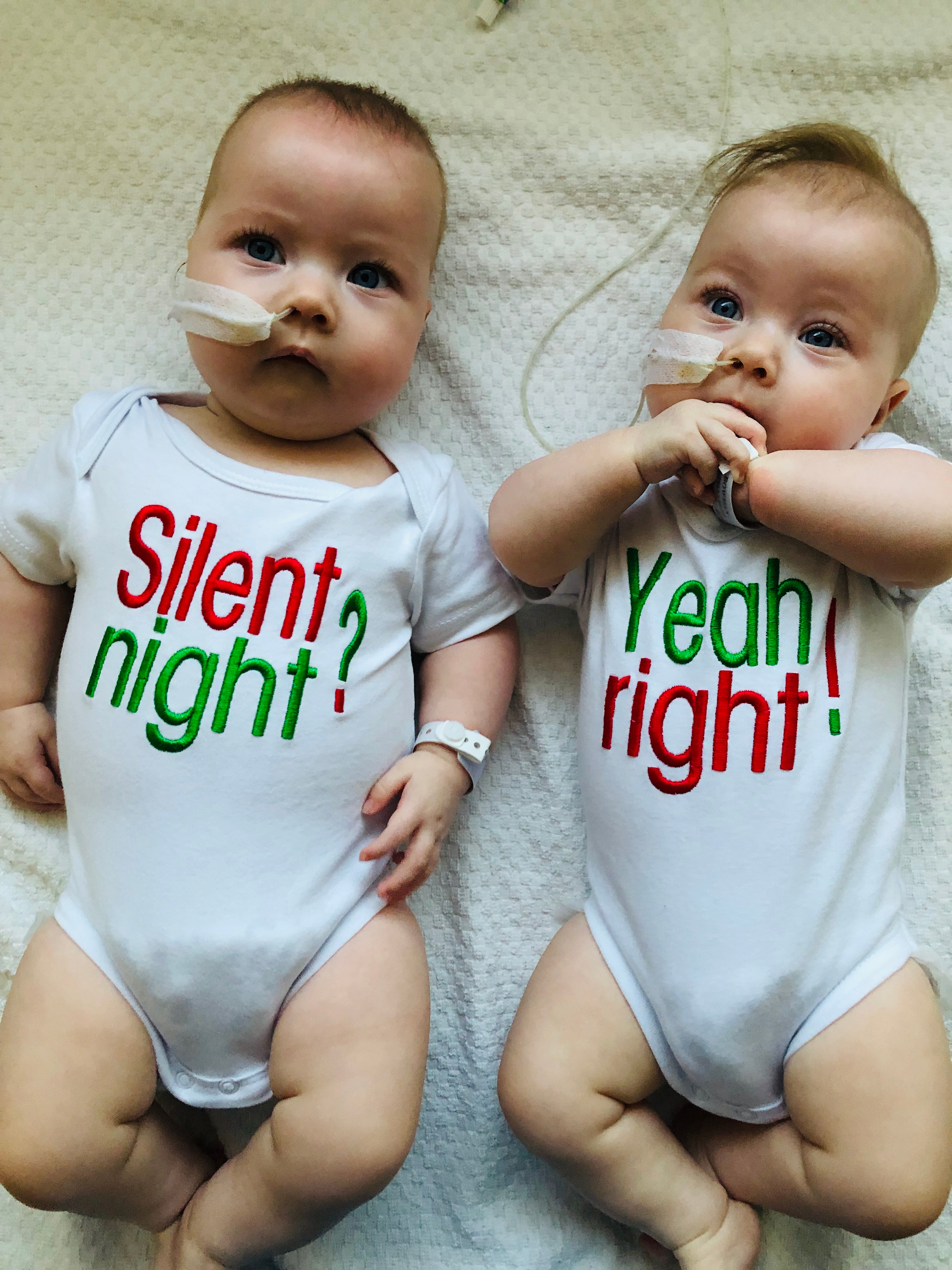 Maisey and Stella newborns