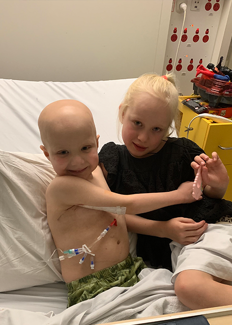Hunter and his sister
