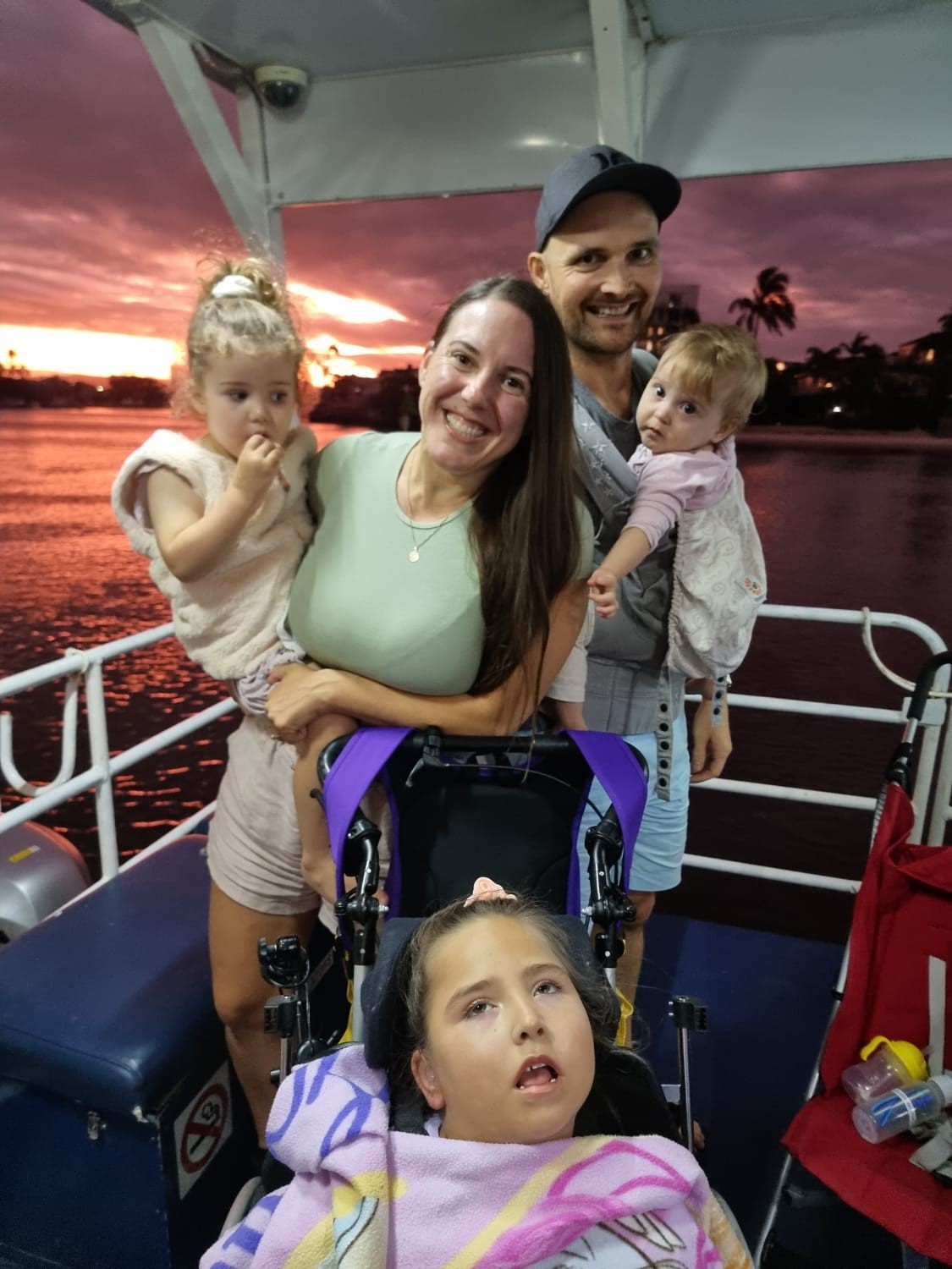 Scarlett on holiday with her family