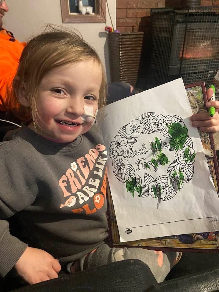Adele with her artwork