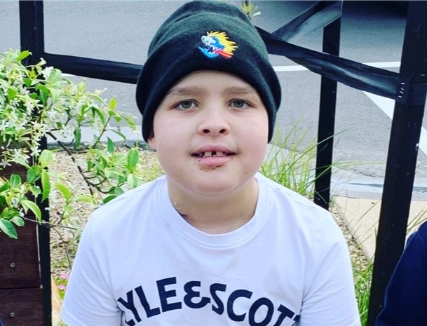 Tommy wearing beanie