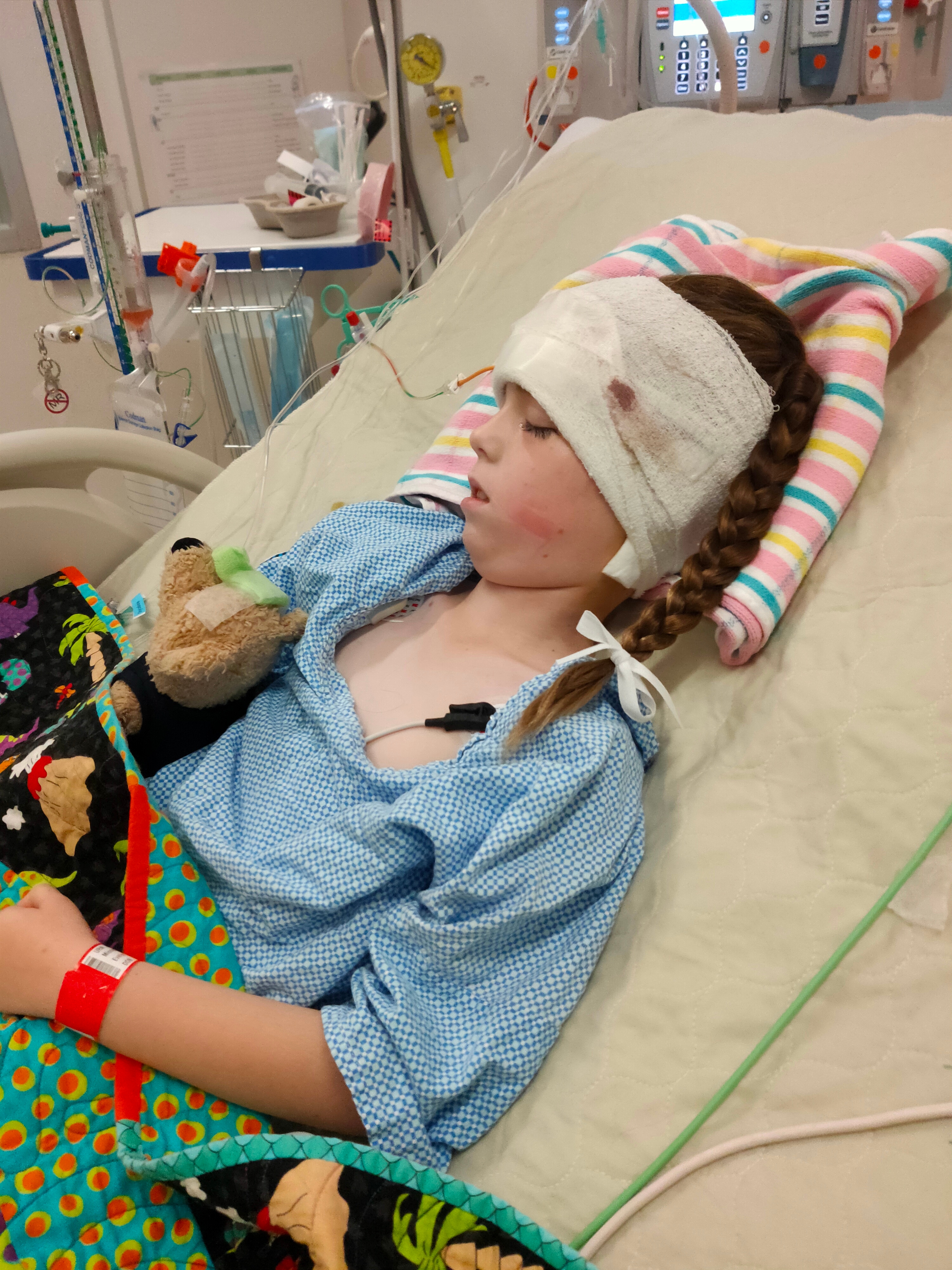 Evie image in hospital