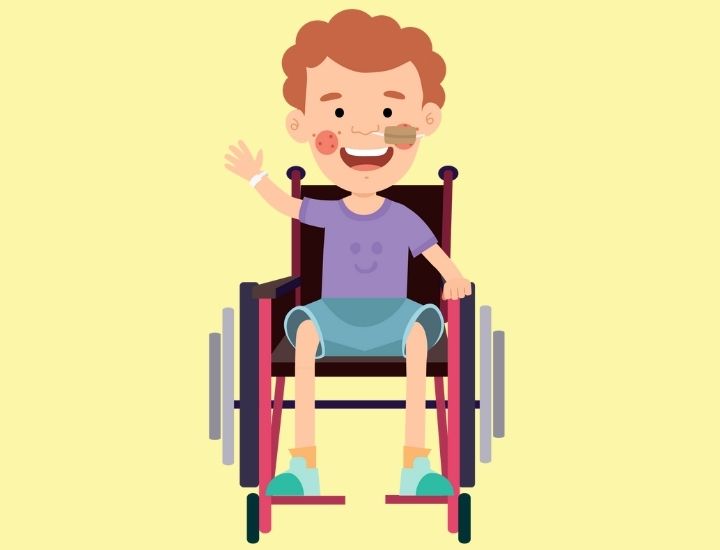 Child in wheelchair - banner