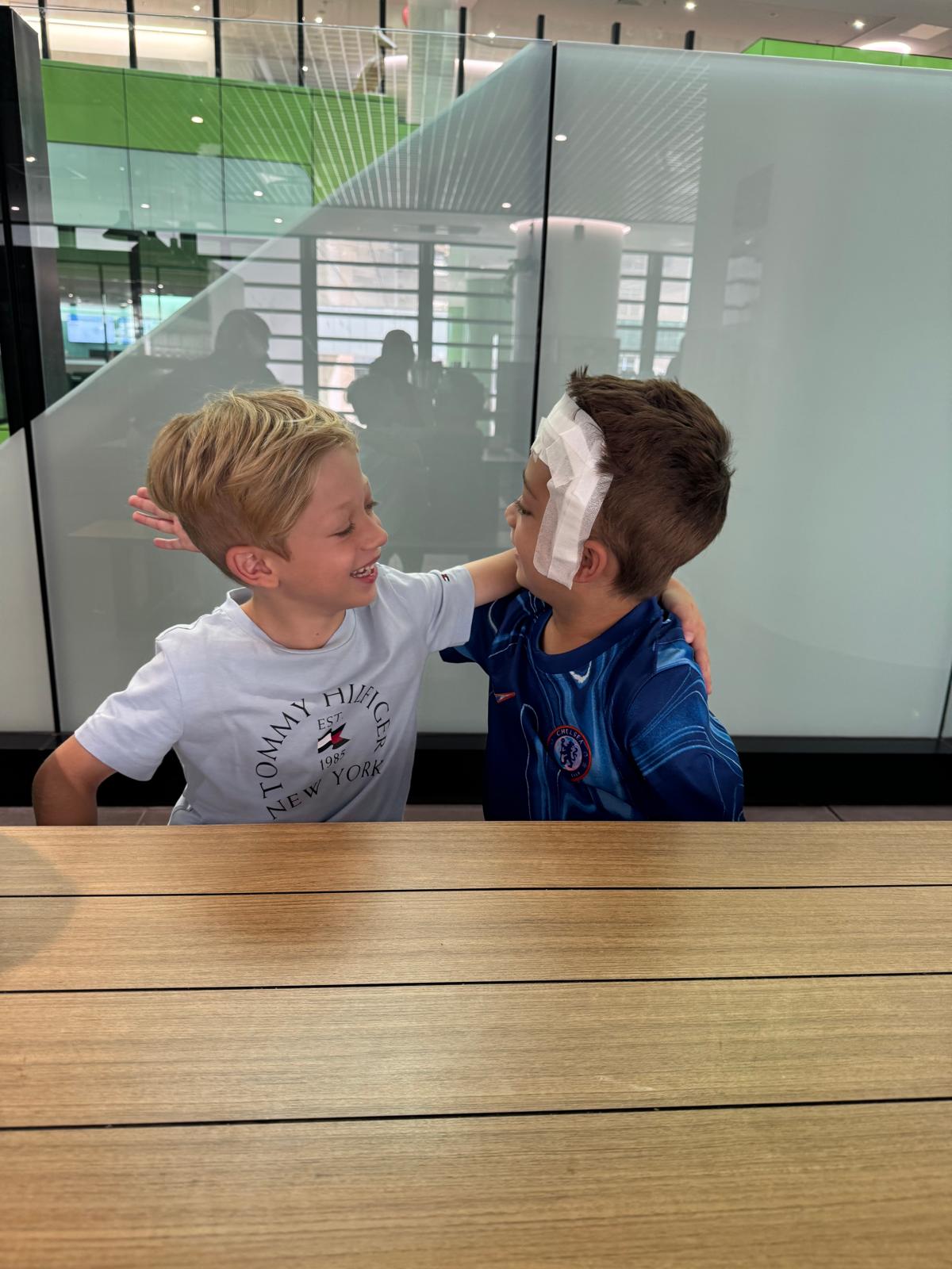 Mateo with brother