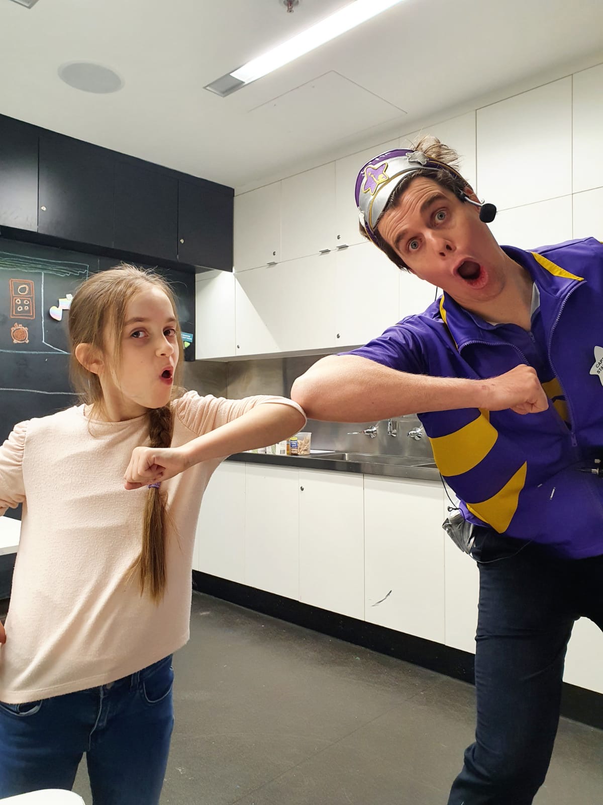 Abigail with Captain Starlight in hospital