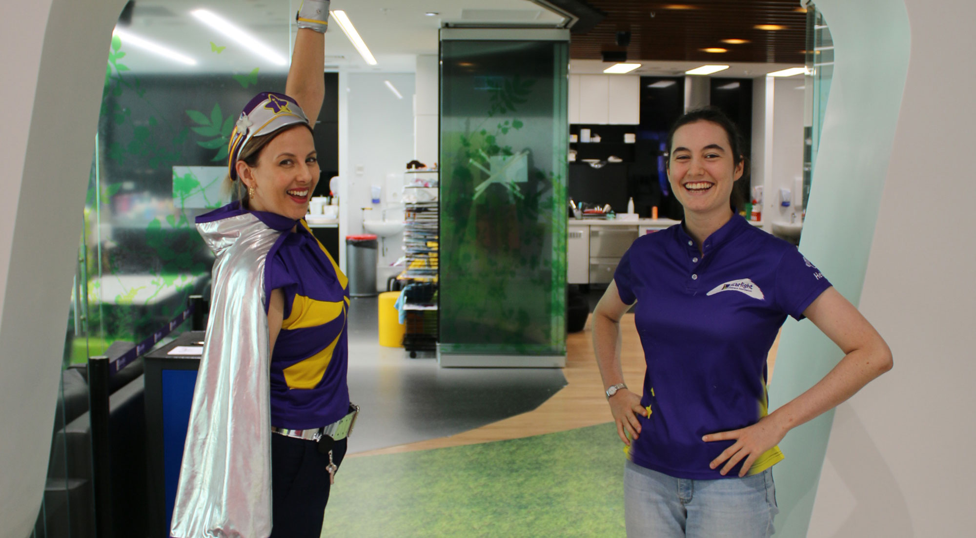 Volunteer Charlotte with Captain Starlight