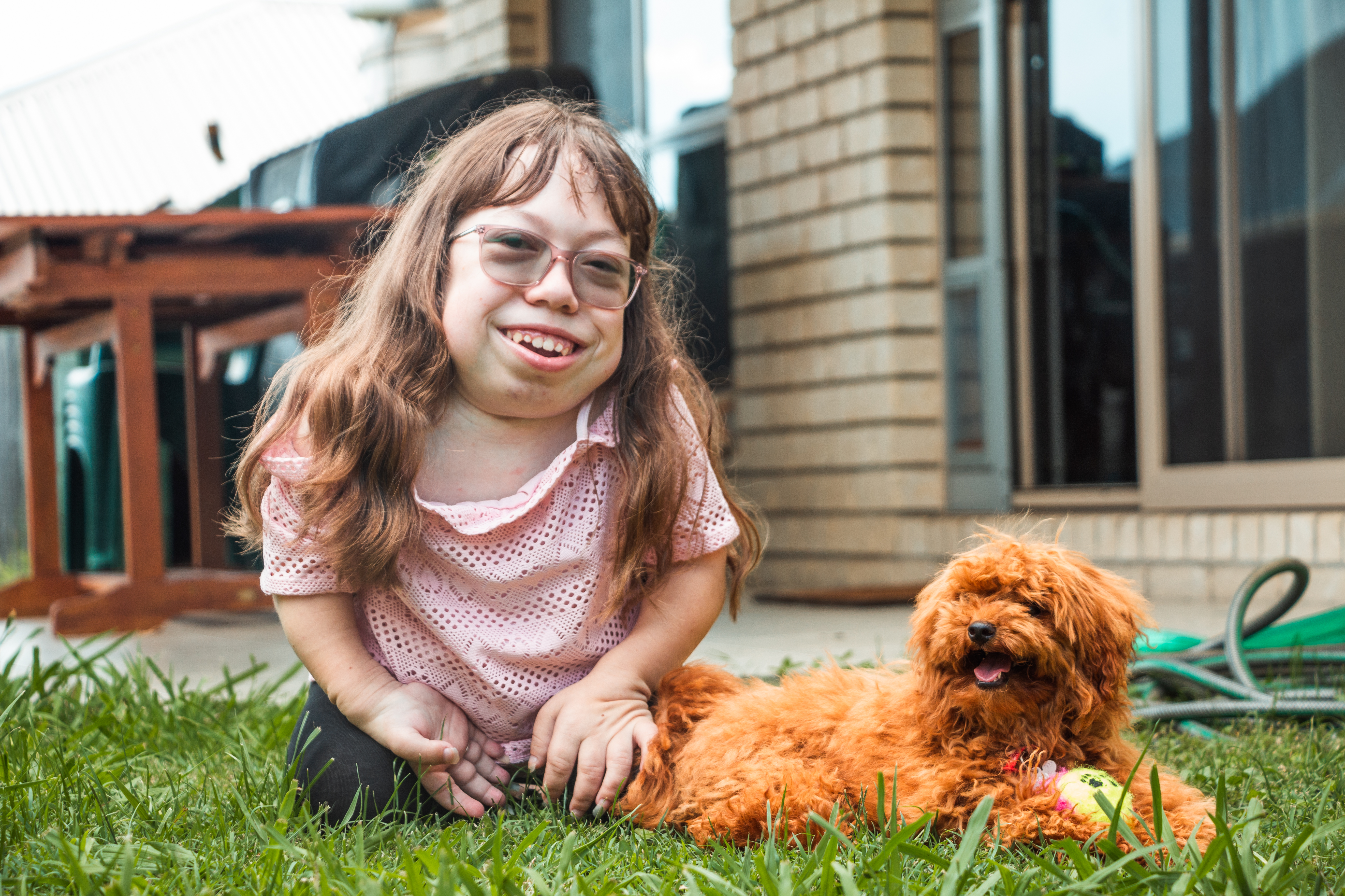 Sophie and Maisy smiling