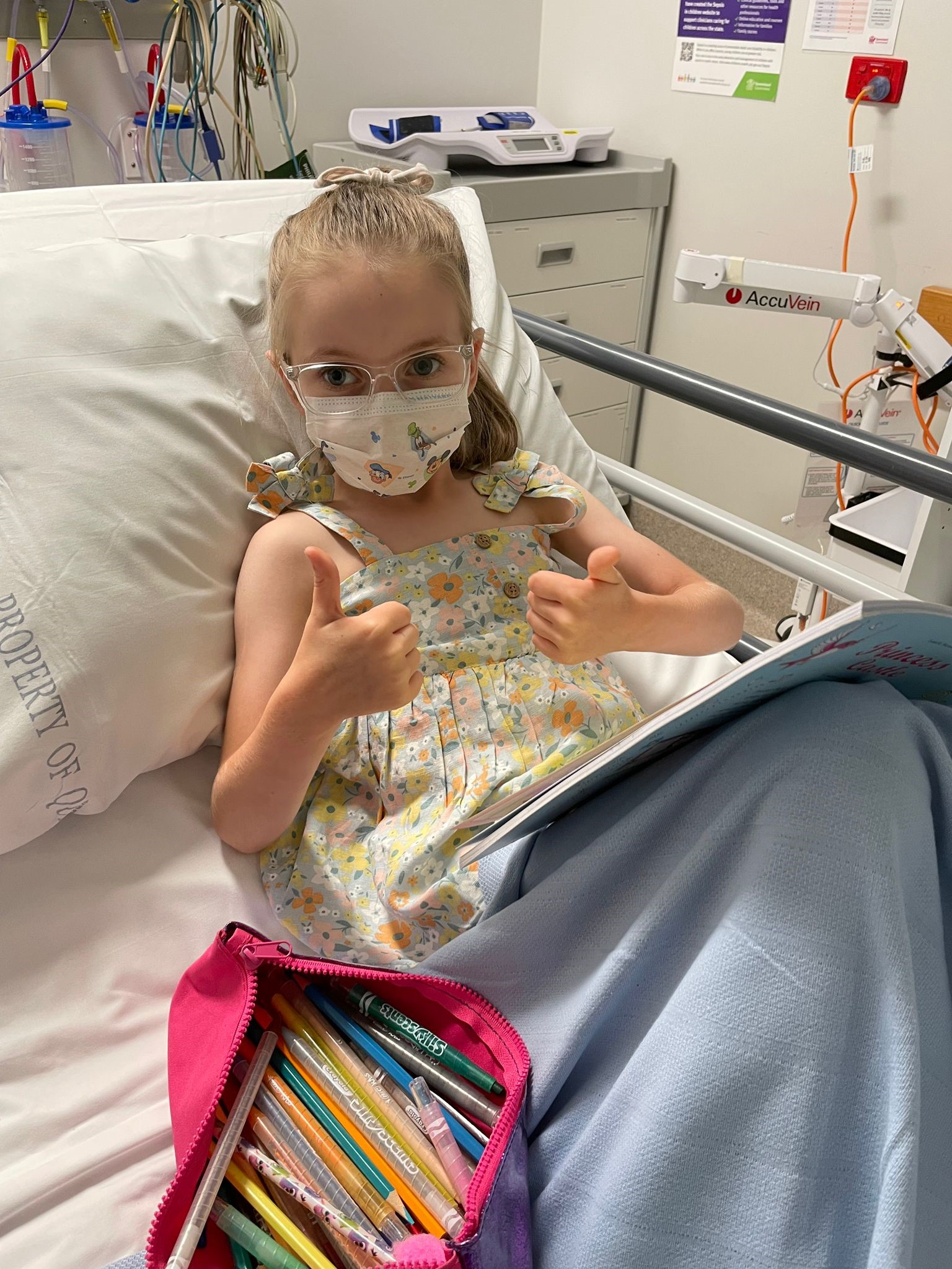 Molly's story - Molly in hospital bed
