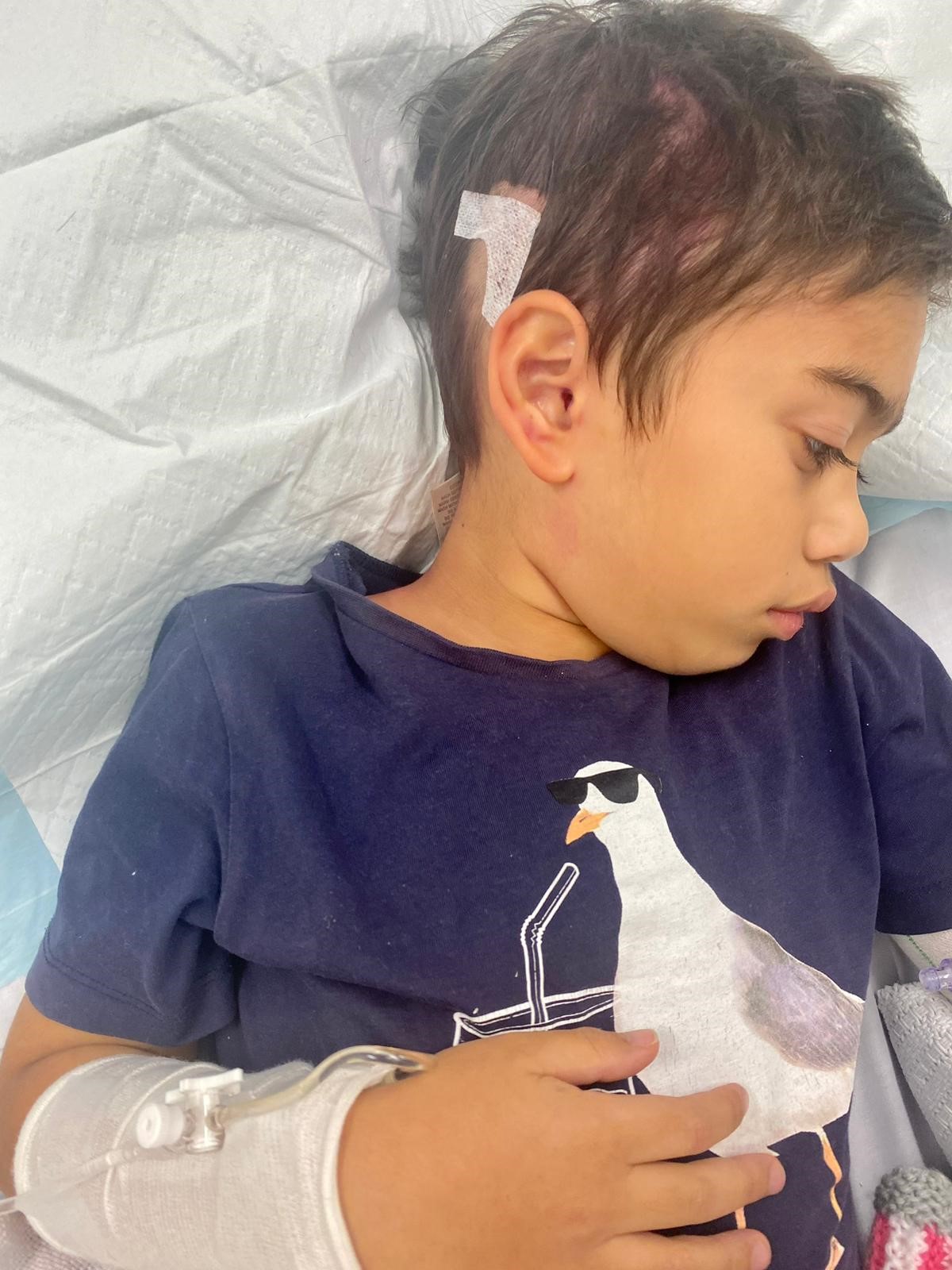Daniel during treatment