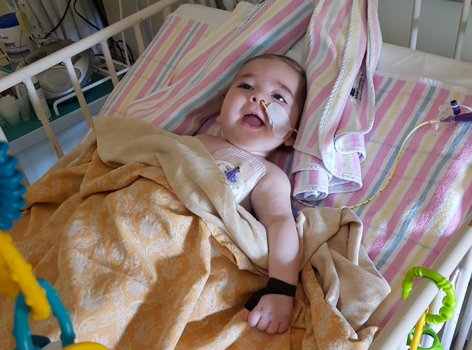 Baby Em in hospital