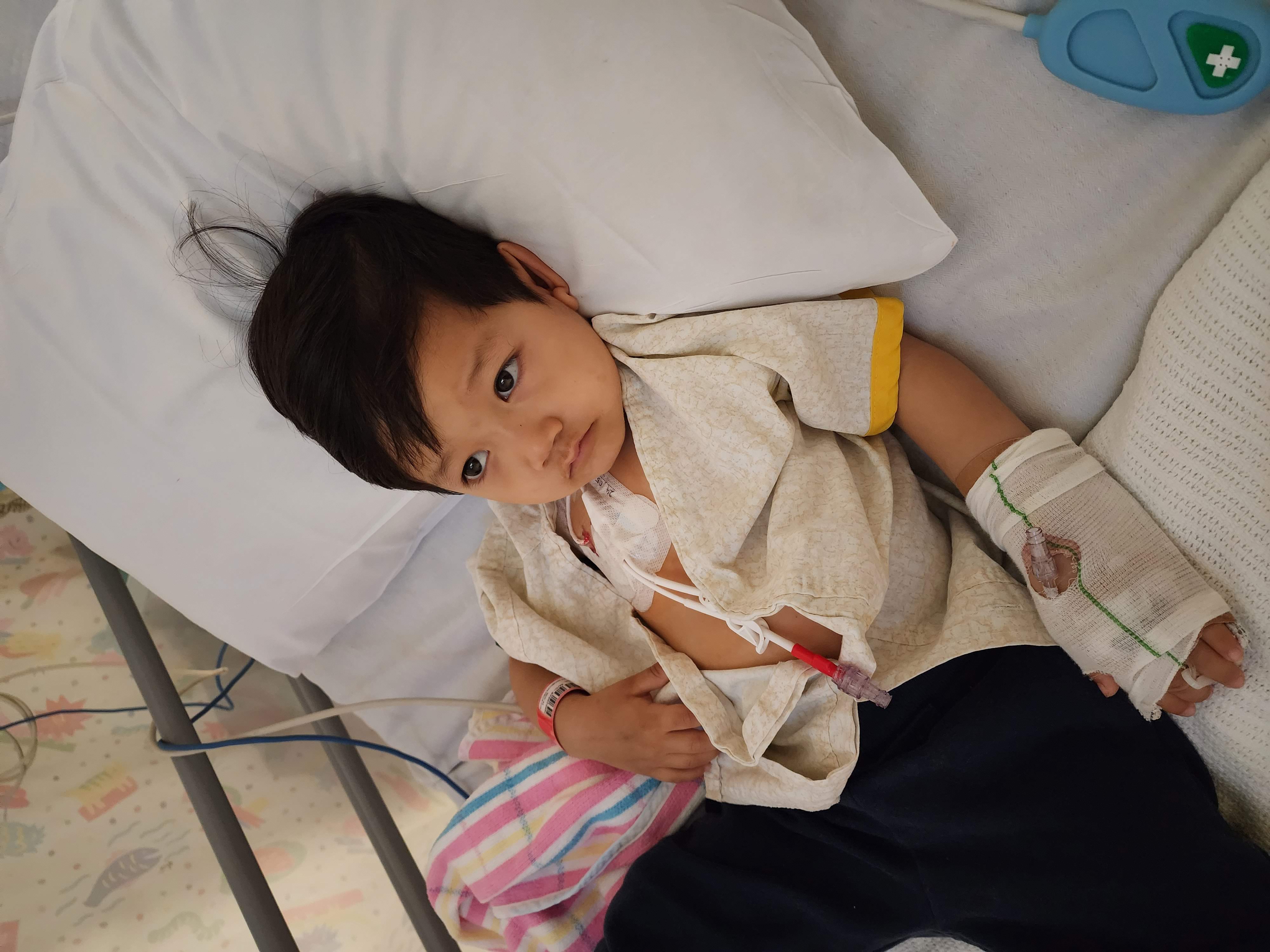 Edwin in hospital