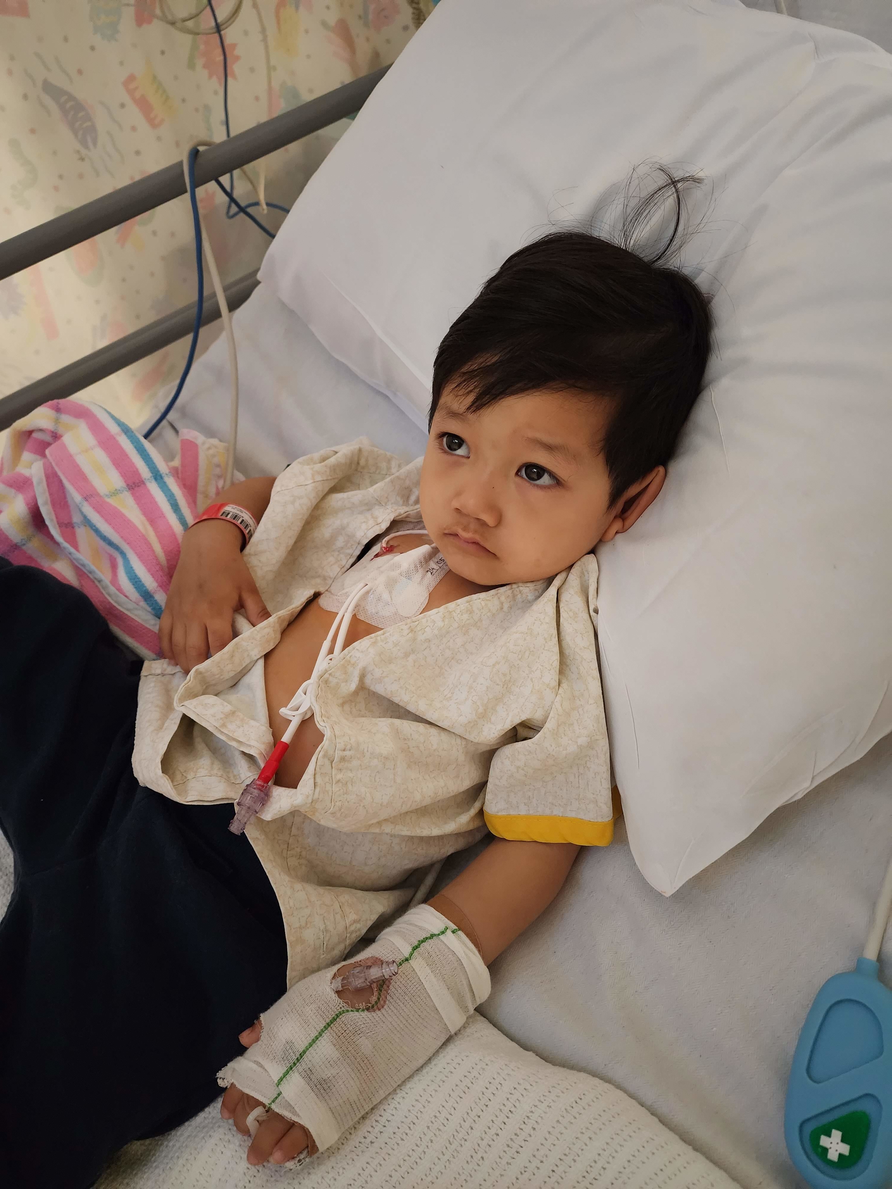 Edwin in hospital