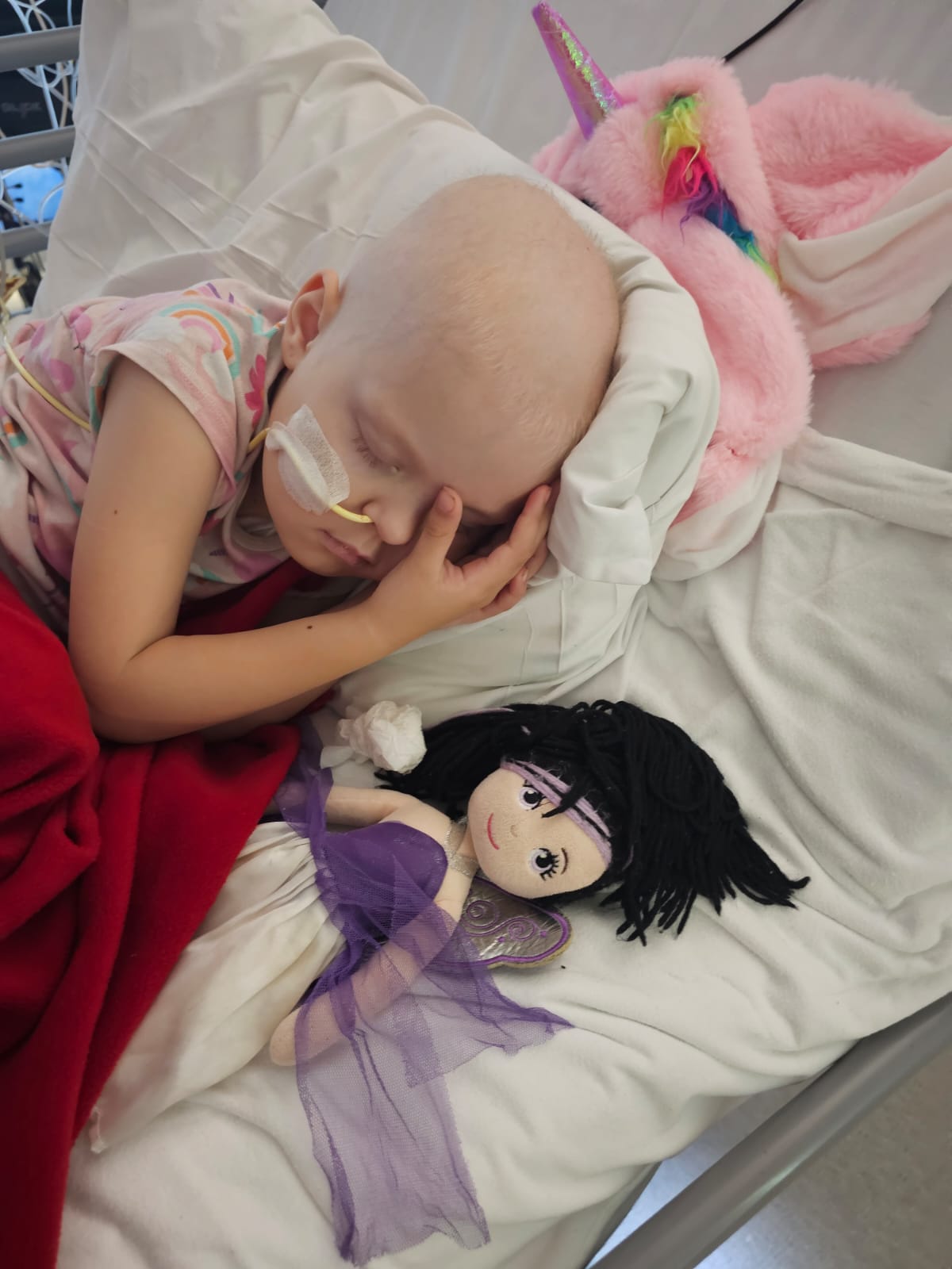 Izzy in hospital