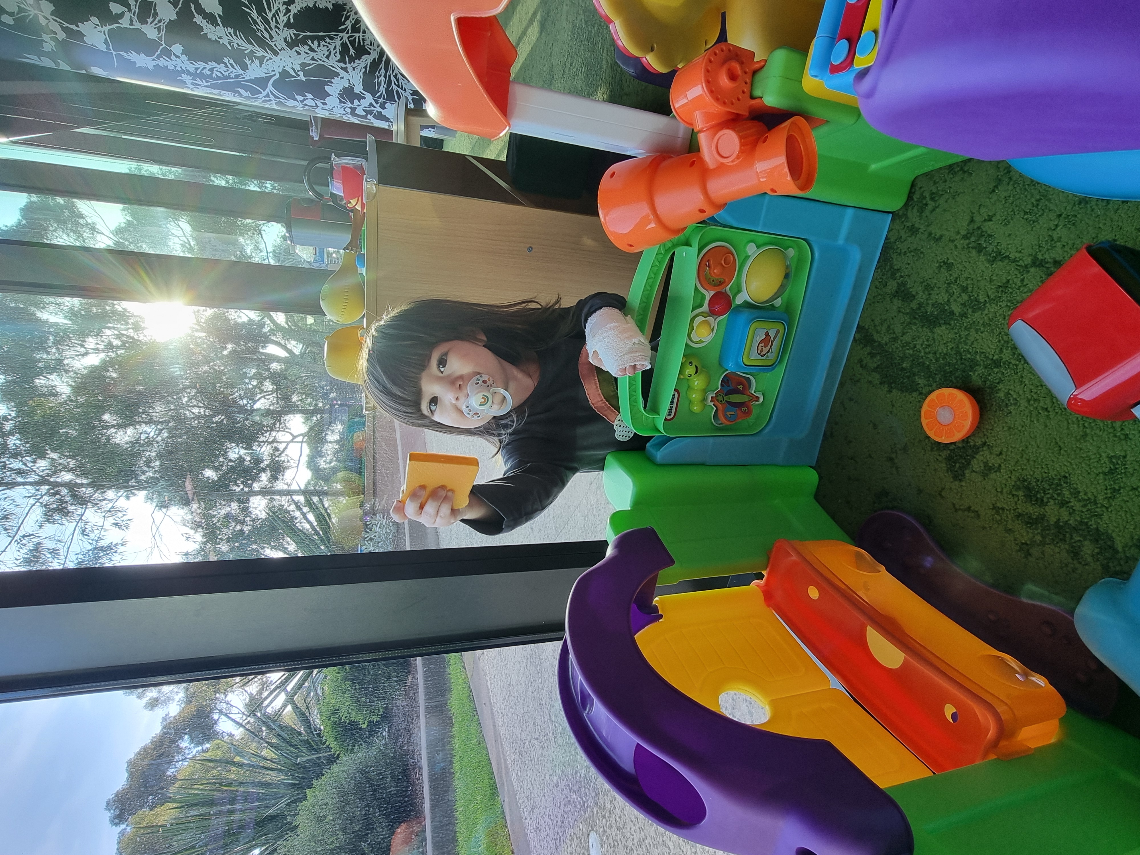 Mia playing in the Starlight Express Room