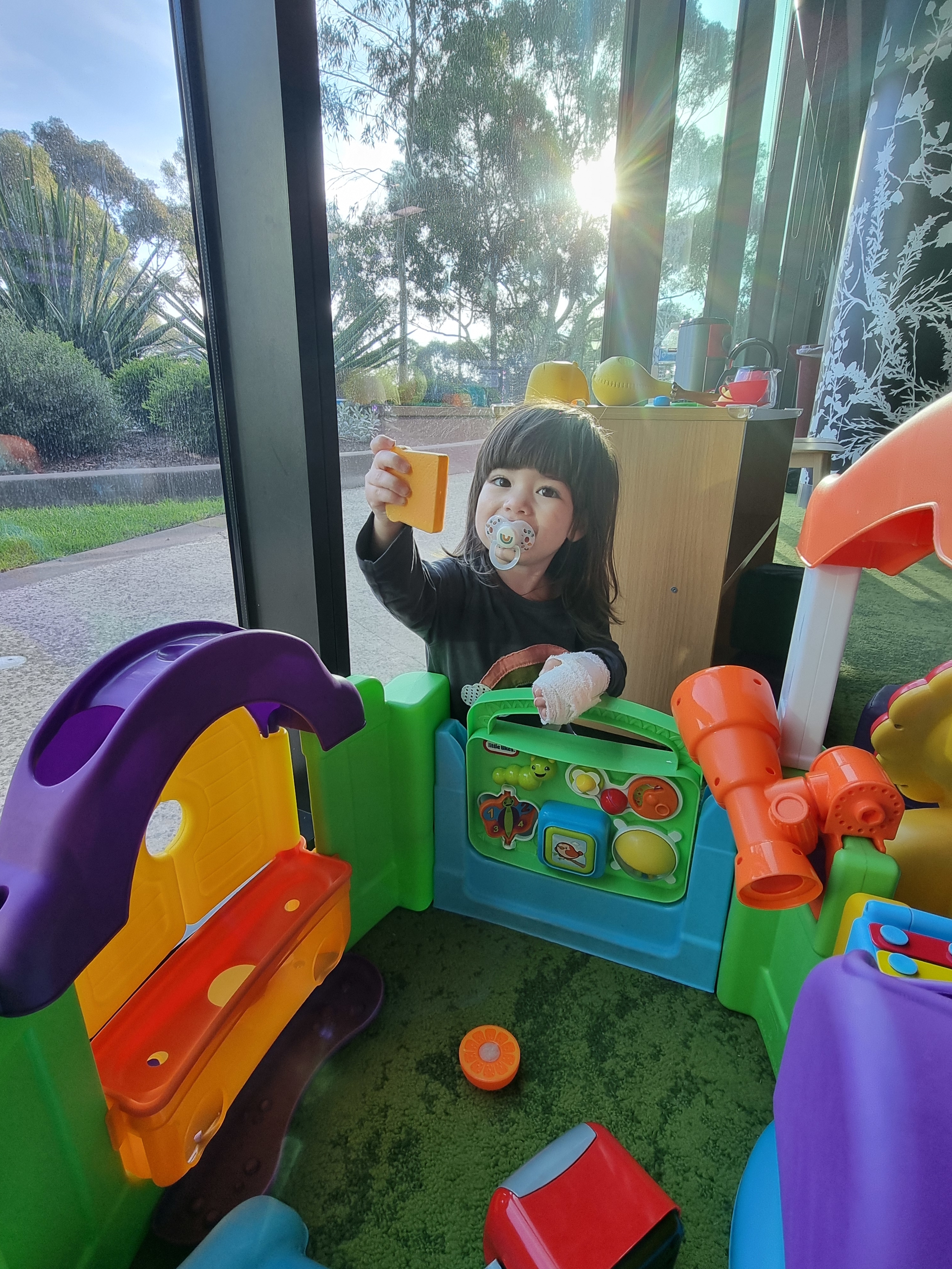 Mia playing in the Starlight Express Room