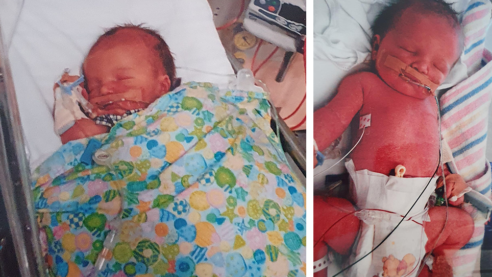 Baby Jack in hospital