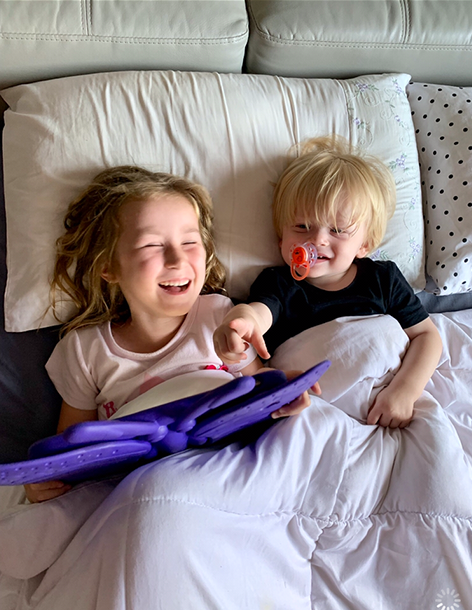 Eden with sister
