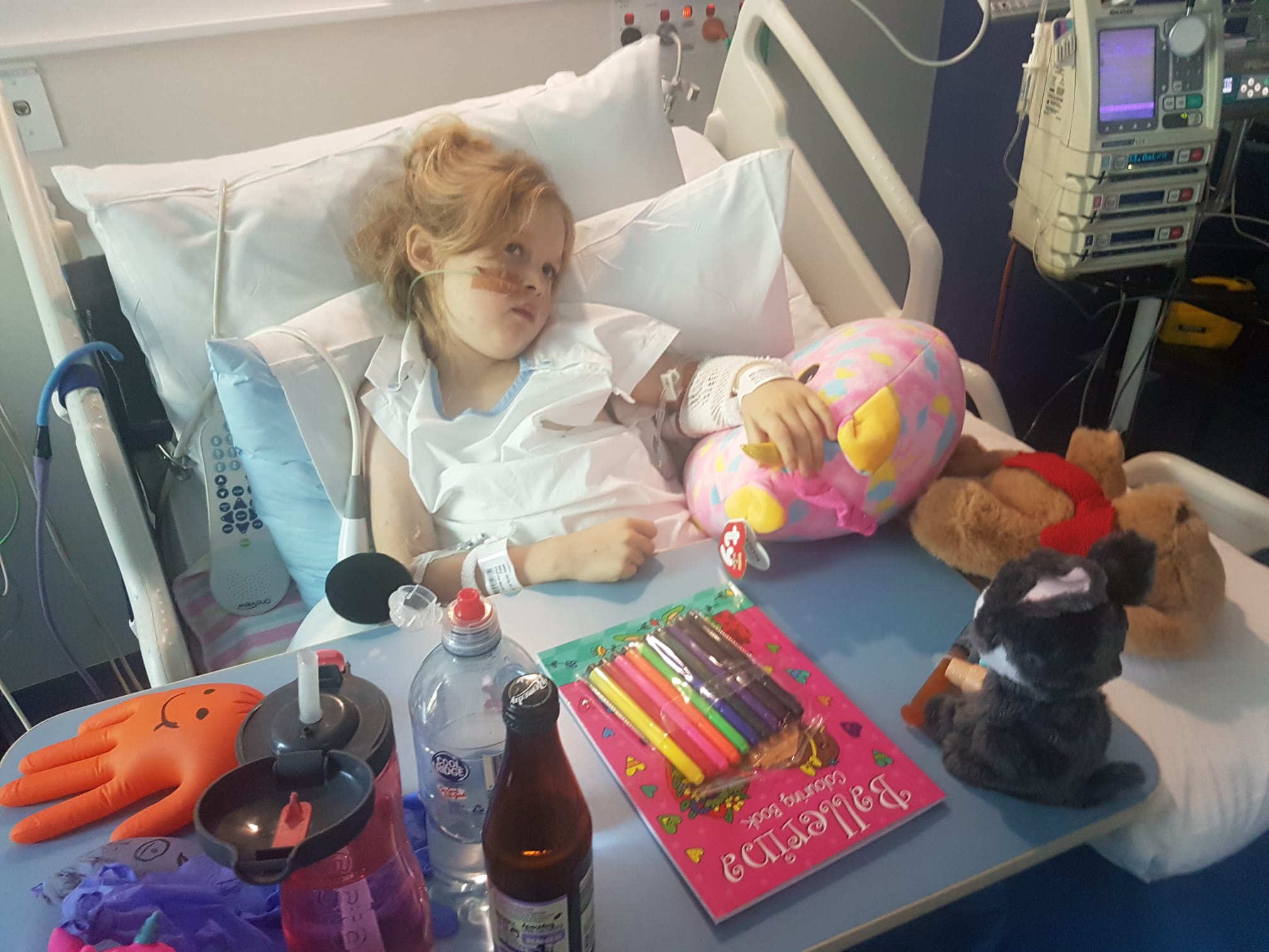 Chelsea in hospital bed