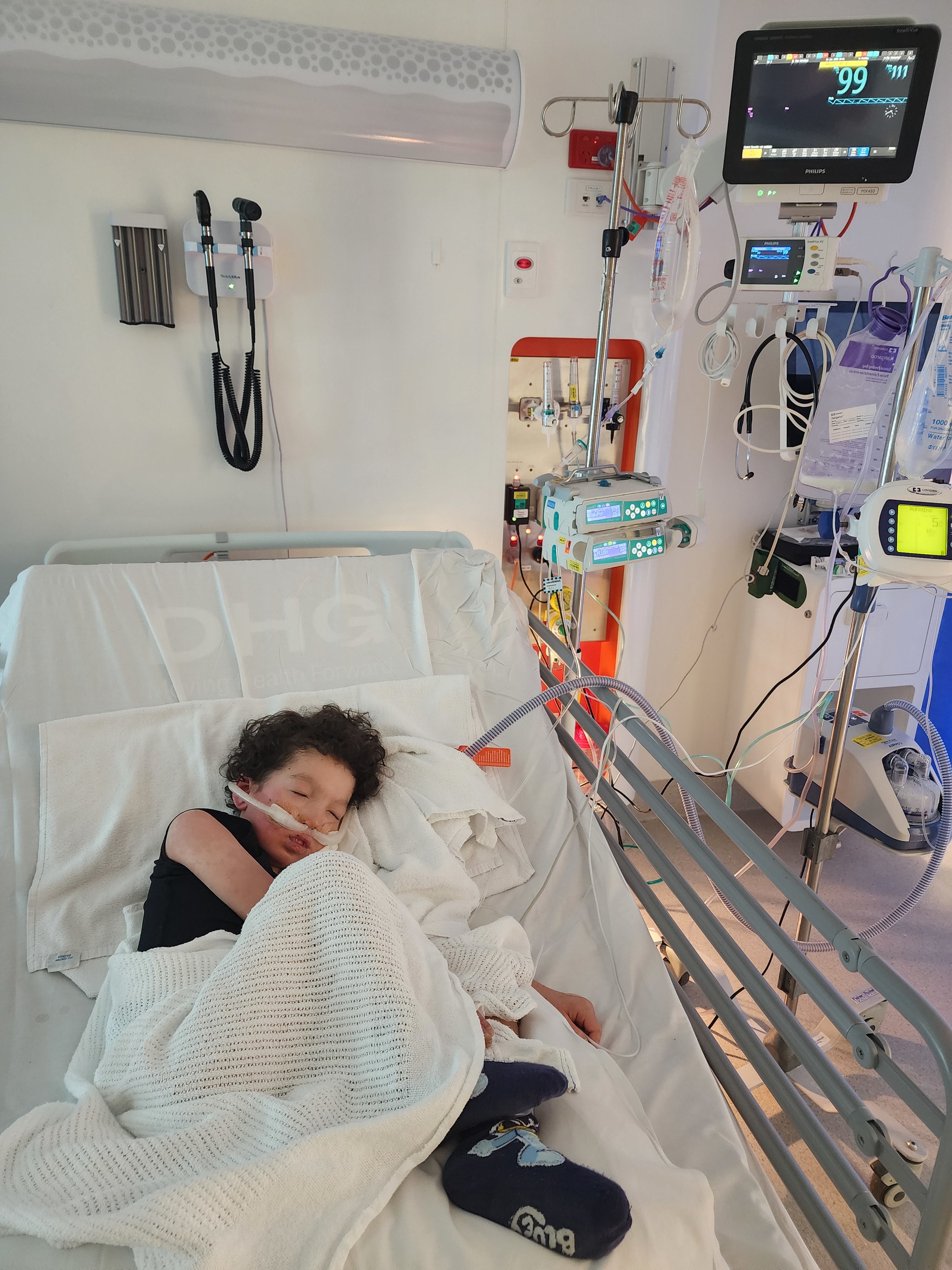 Timmy in hospital
